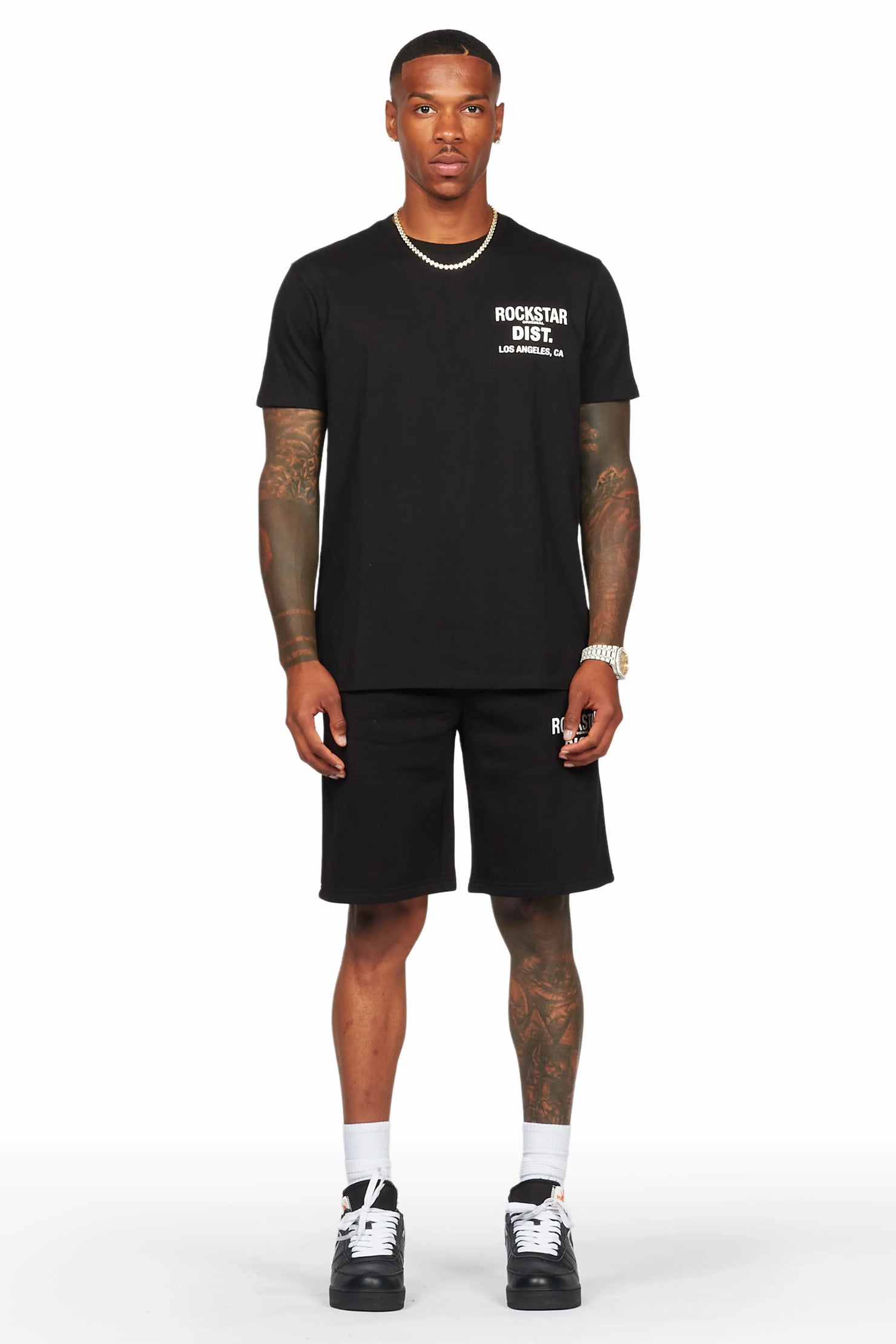 Alpine Black T-Shirt/Short Set