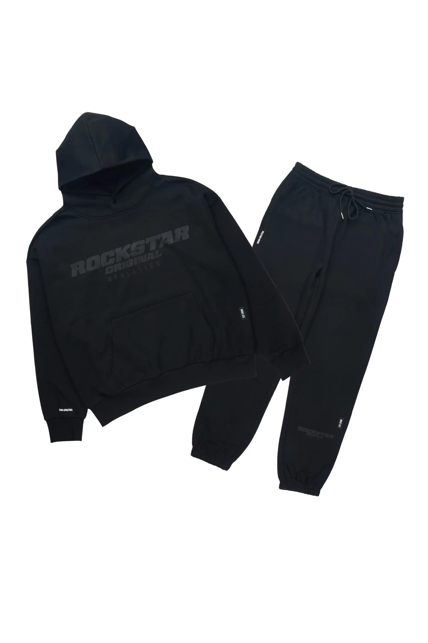 Jolt Black Hoodie/Jogger Track Set