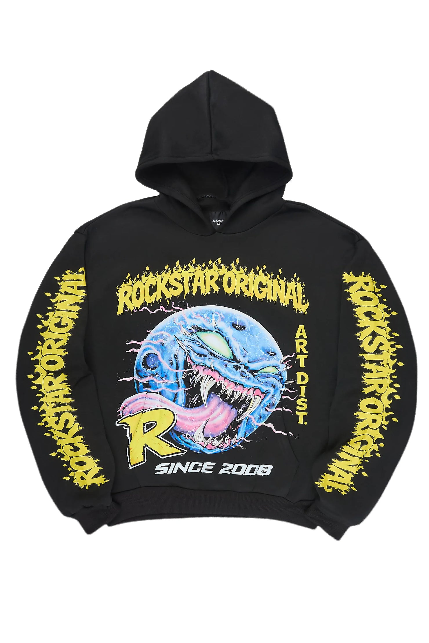 Boys Soren Black Graphic Hoodie