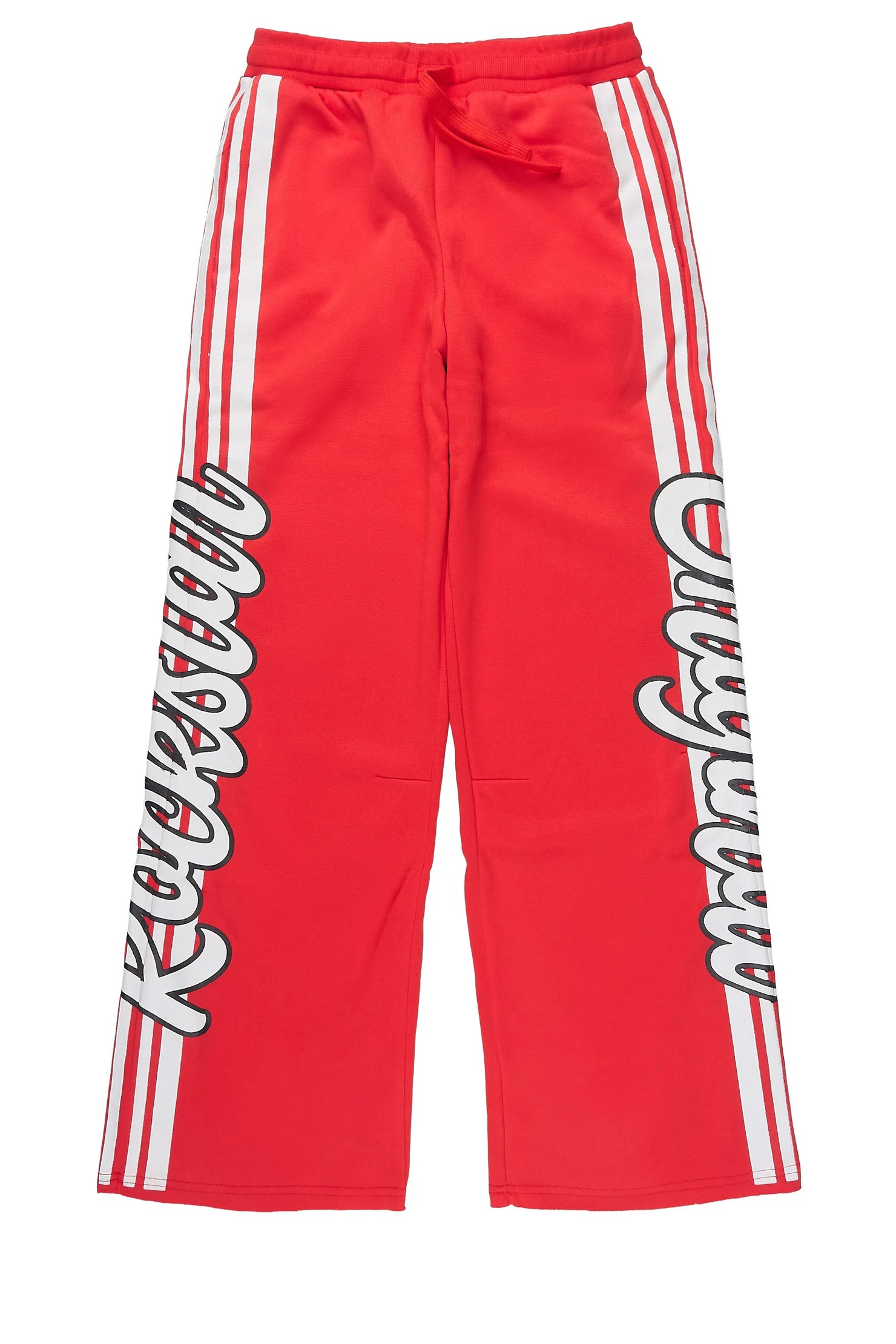 Boys Mozavi Red/White Baggy Track Pant