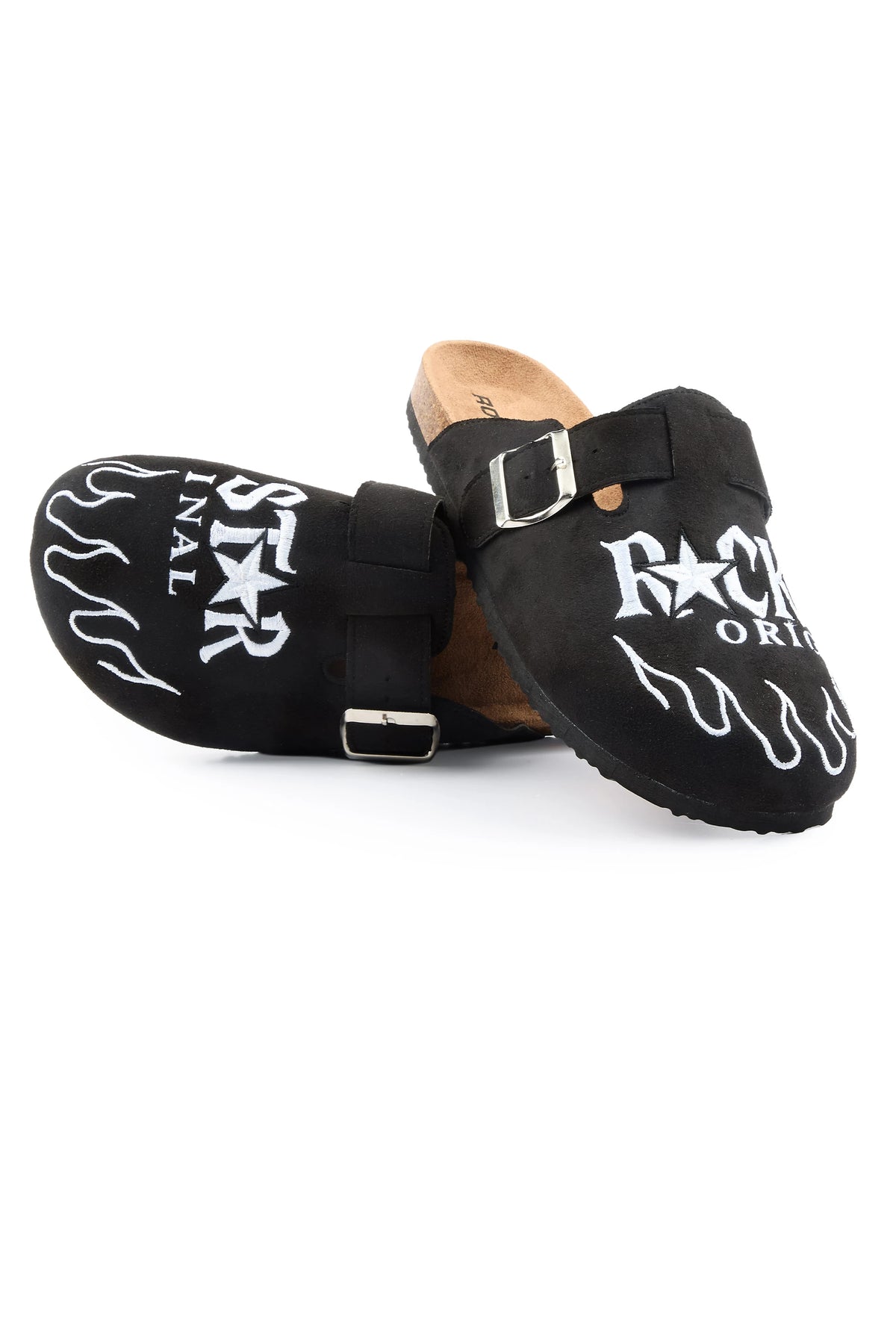 Mens Firewalk Black Suede Mule
