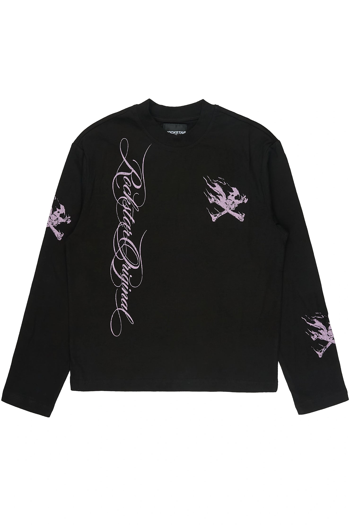 Girls Cabain Black/Pink Long Sleeve Graphic T-Shirt