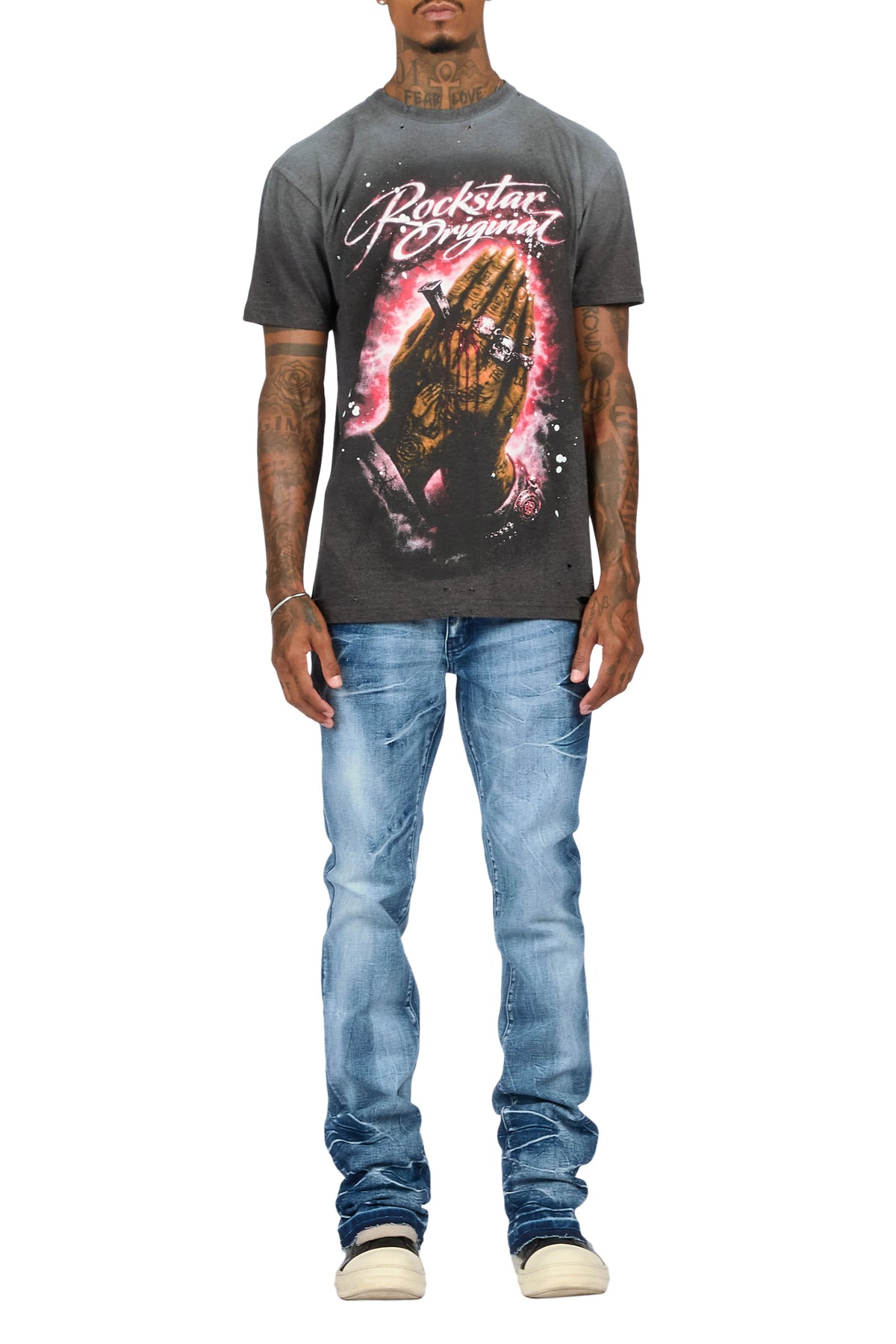 Dalo Dark Blue Stacked Jean