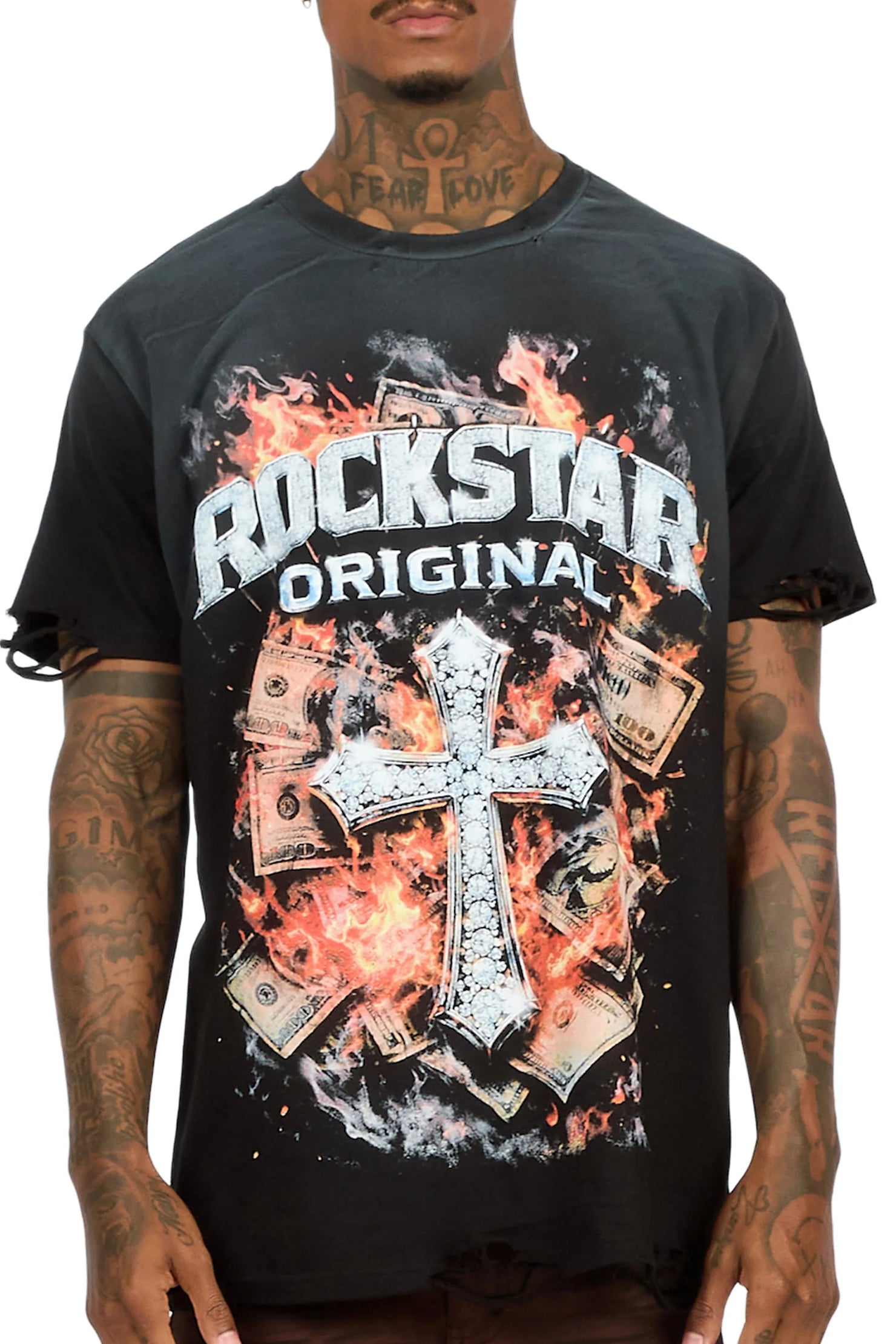 Moore Black Oversized Graphic T-Shirt