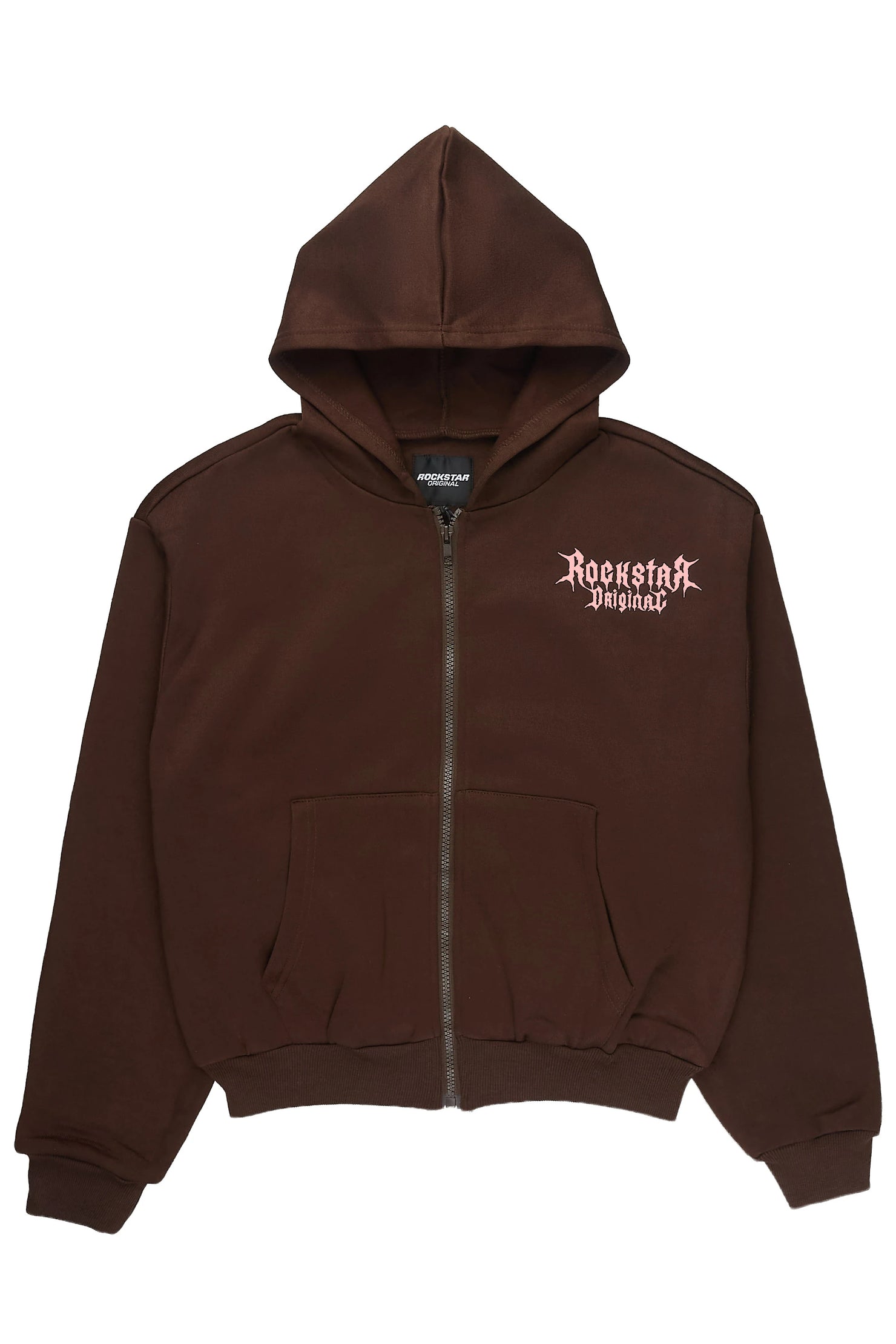 Girls Twinkle 2.0 Cocoa/Pink Zip Up Hoodie