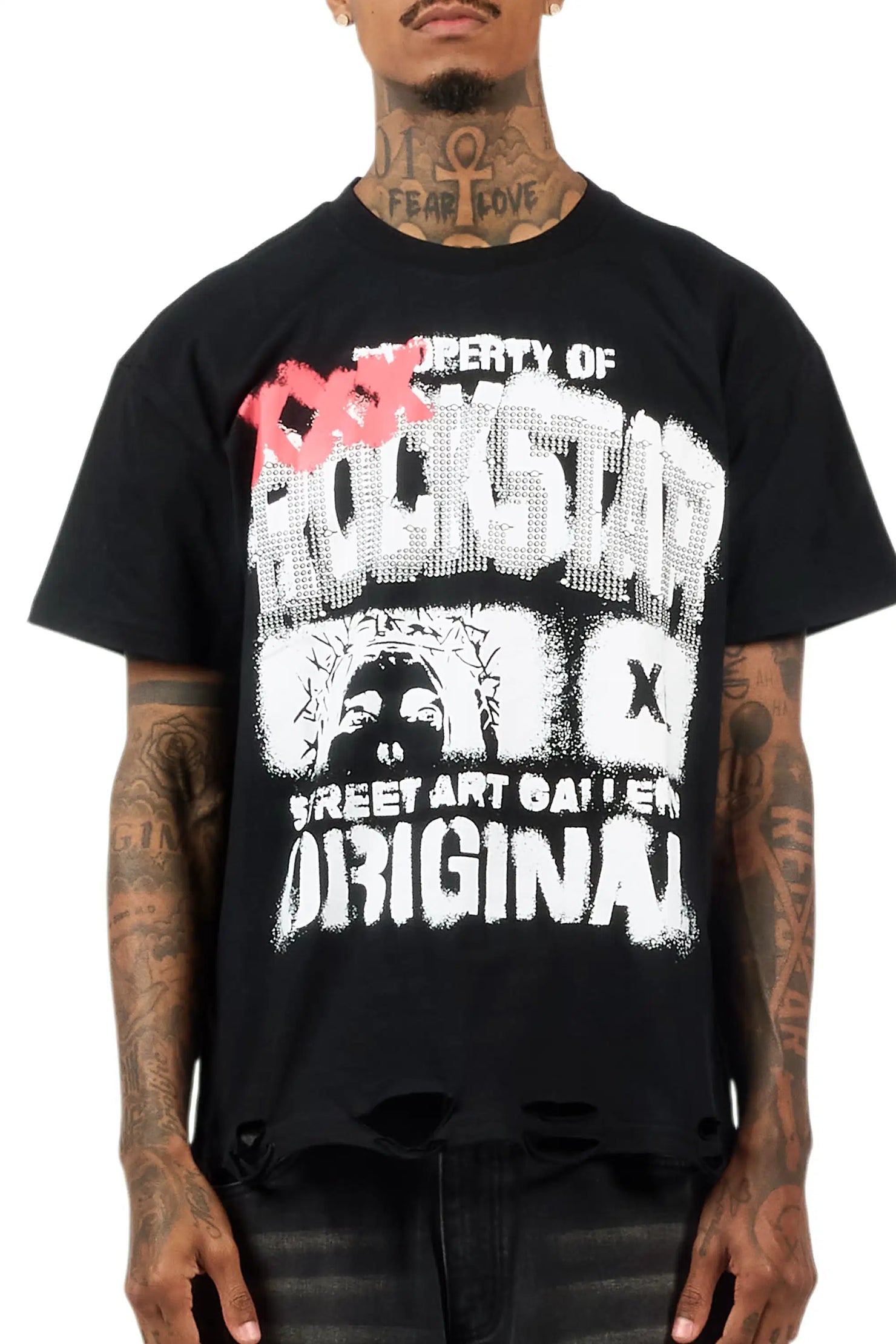 Kyo Black Oversized Graphic T-Shirt