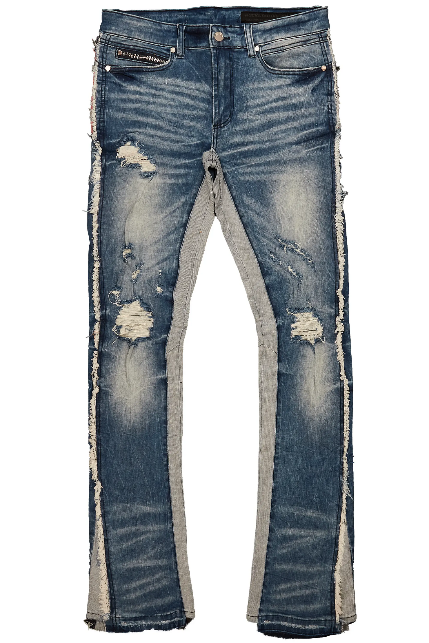 Eugene Stacked Flare Jean-Dark Wash
