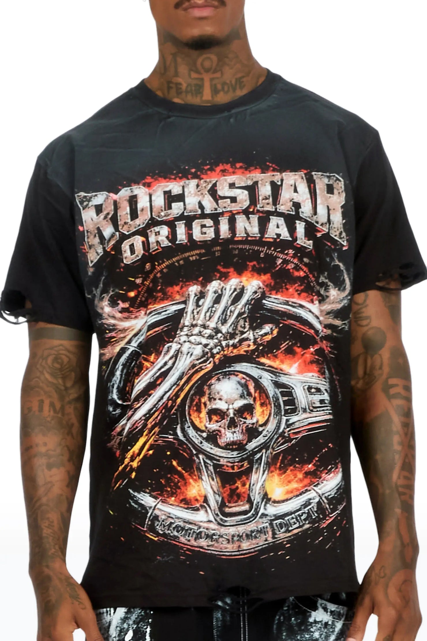 McClain Black Oversized Graphic T-Shirt