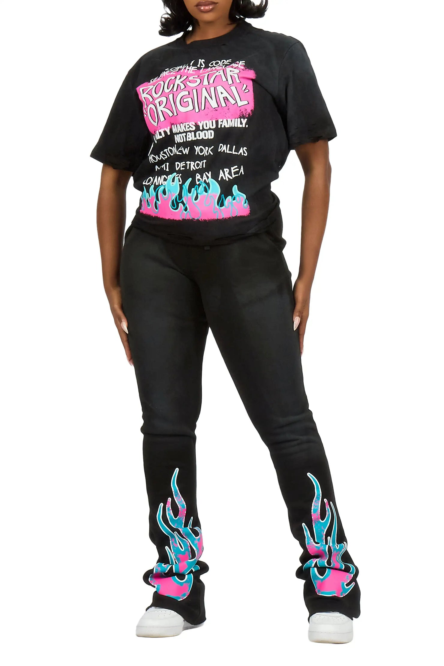 Bridgette Black T-Shirt Trackset