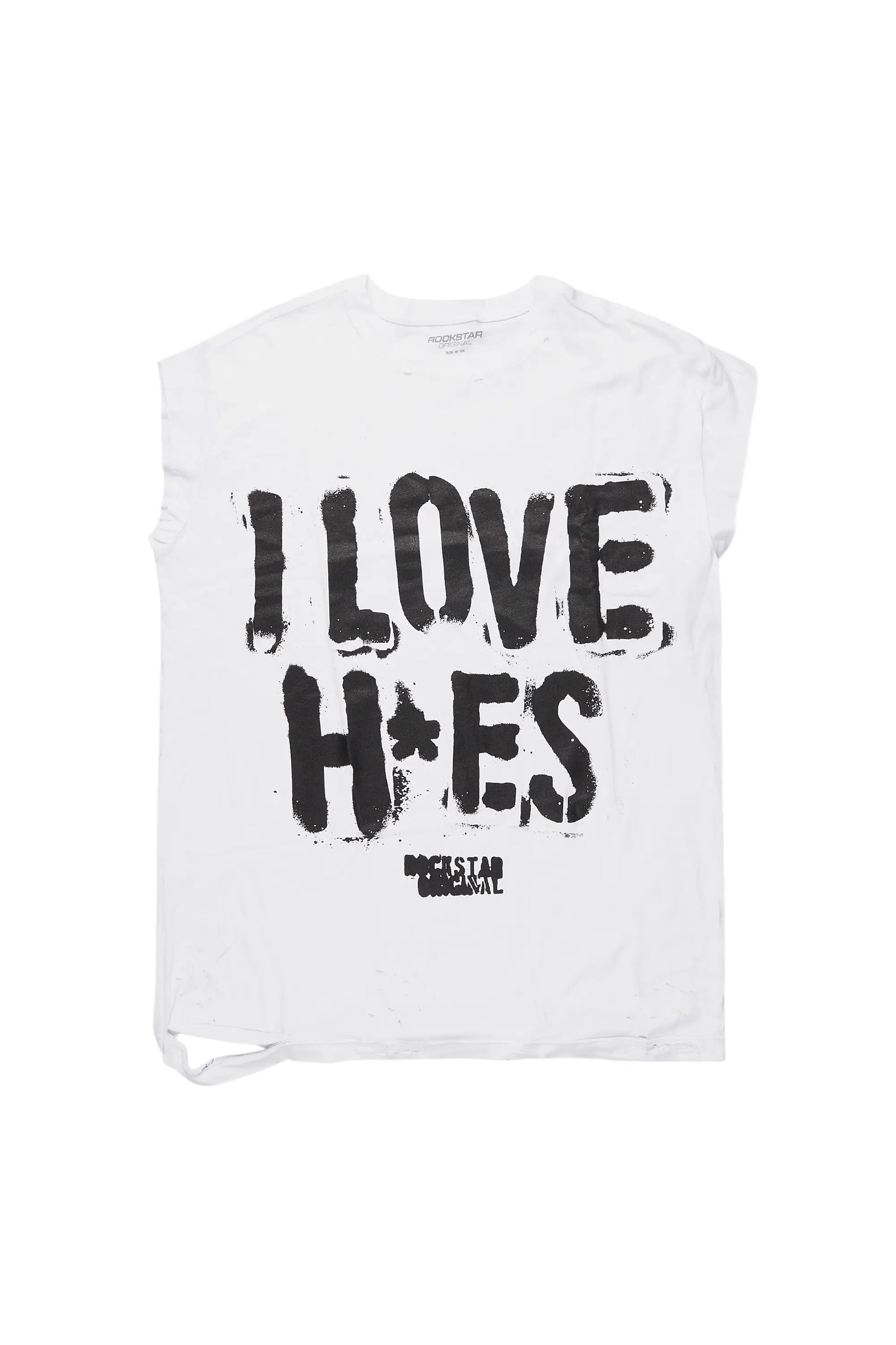 Banyan White Graphic Muscle T-Shirt