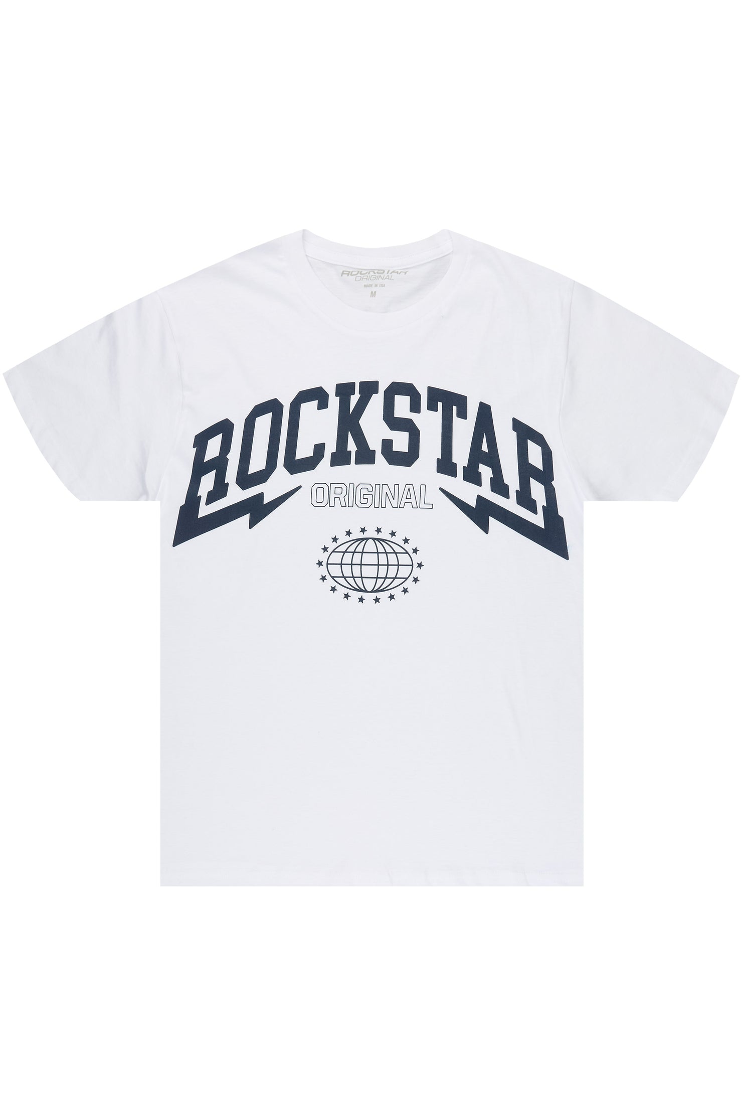 Stori White/ Navy Graphic T-Shirt