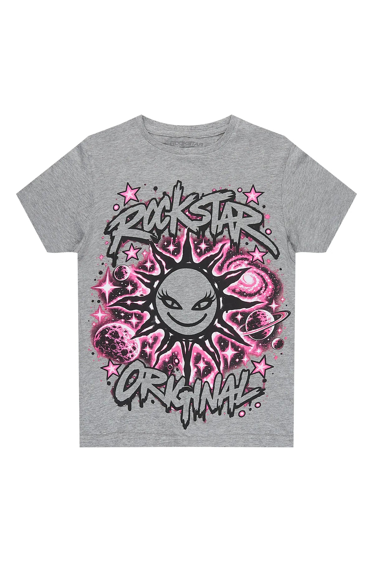Girls Presha Heather Grey Graphic T-Shirt