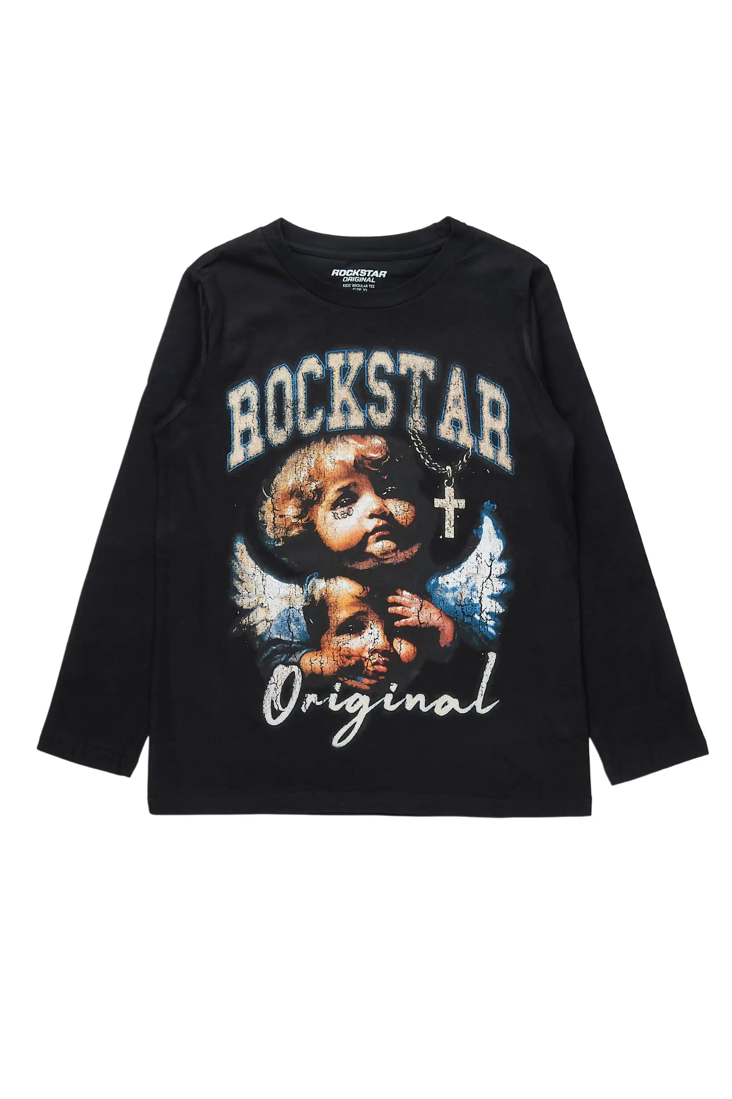 Boys Deiter Black Long Sleeve Graphic T-Shirt