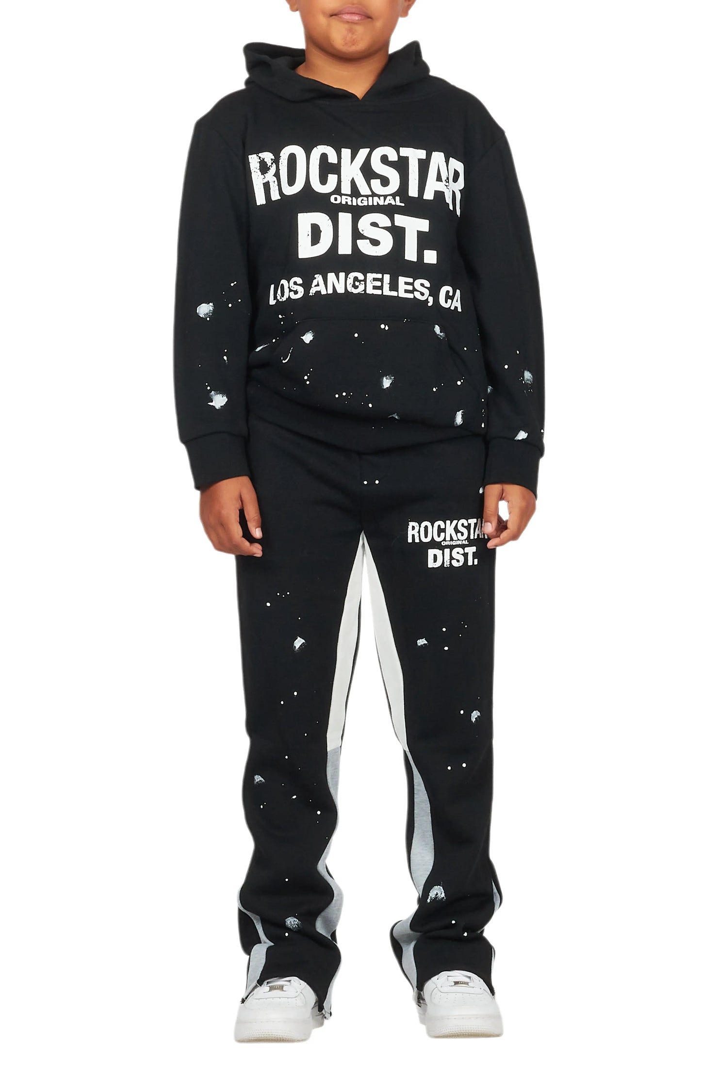 Boys Scottie Black Stacked Flare Track Set