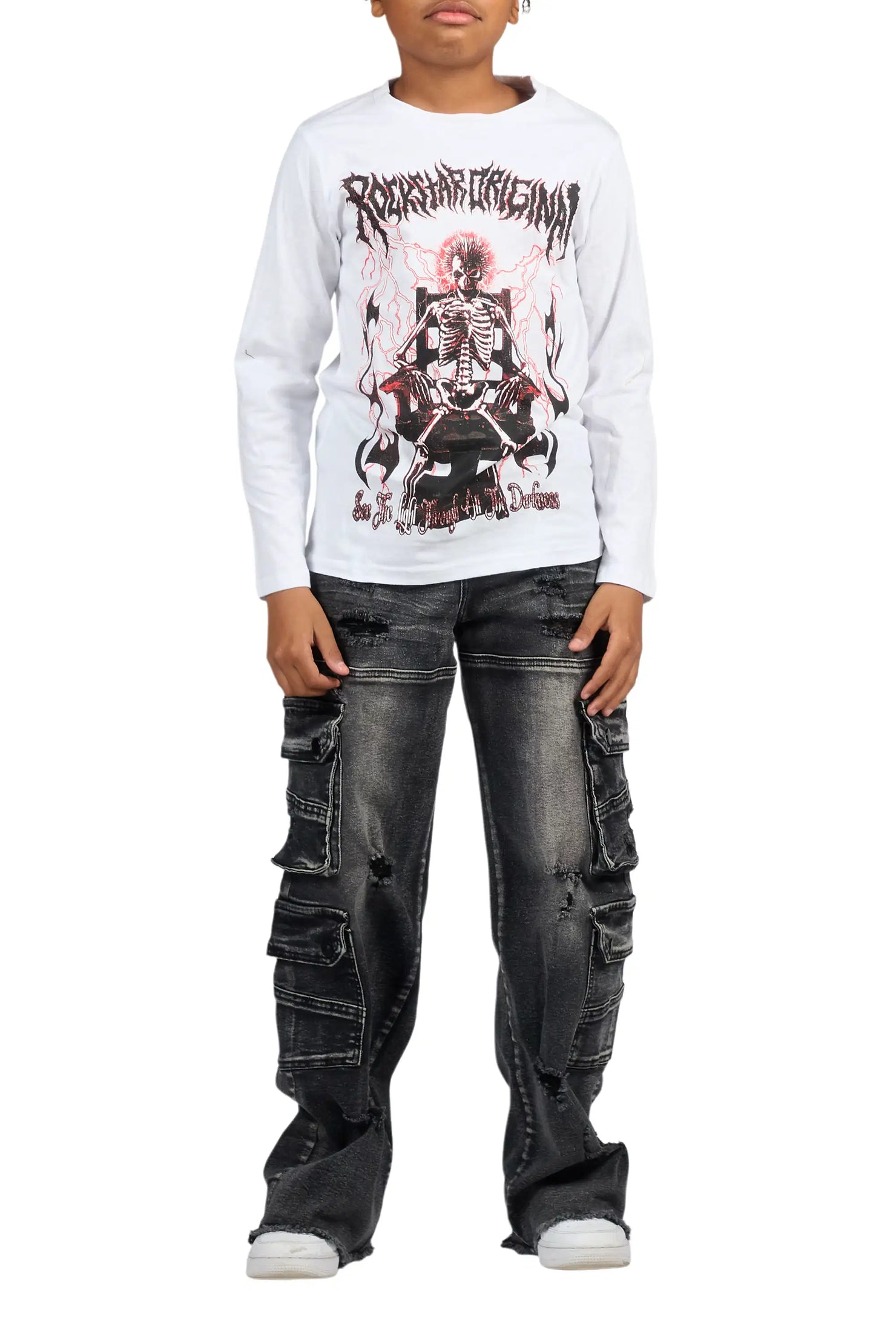 Boys Keylor Dark Grey Baggy Fit Jean