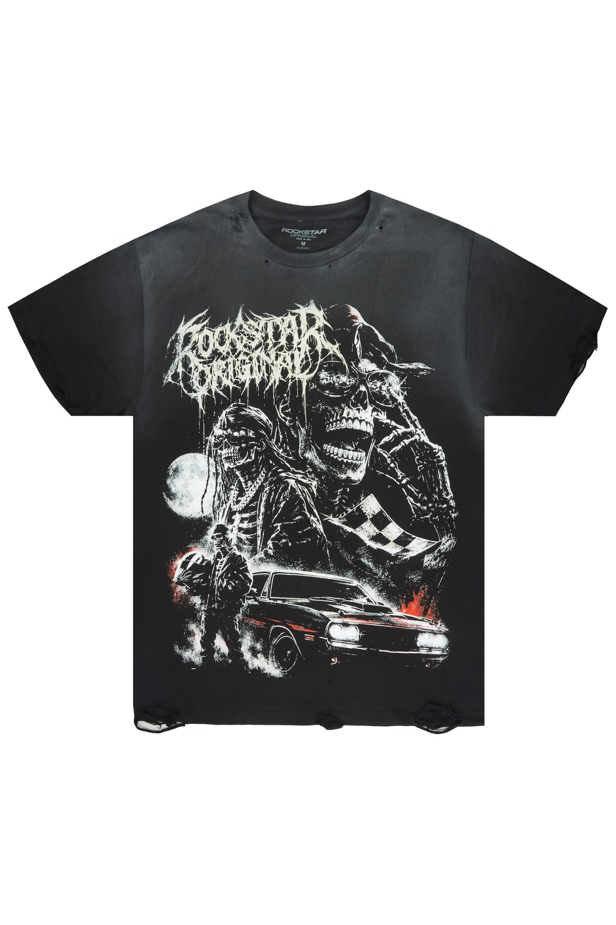 Corvin Black Oversized Graphic T-Shirt