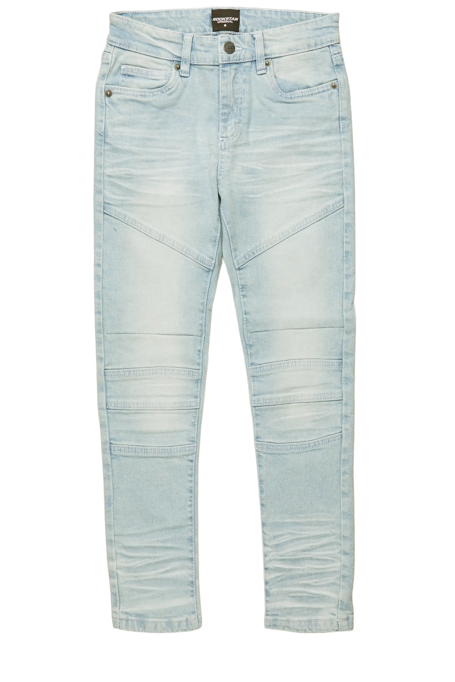 Girls Hale Blue Biker Skinny Jean
