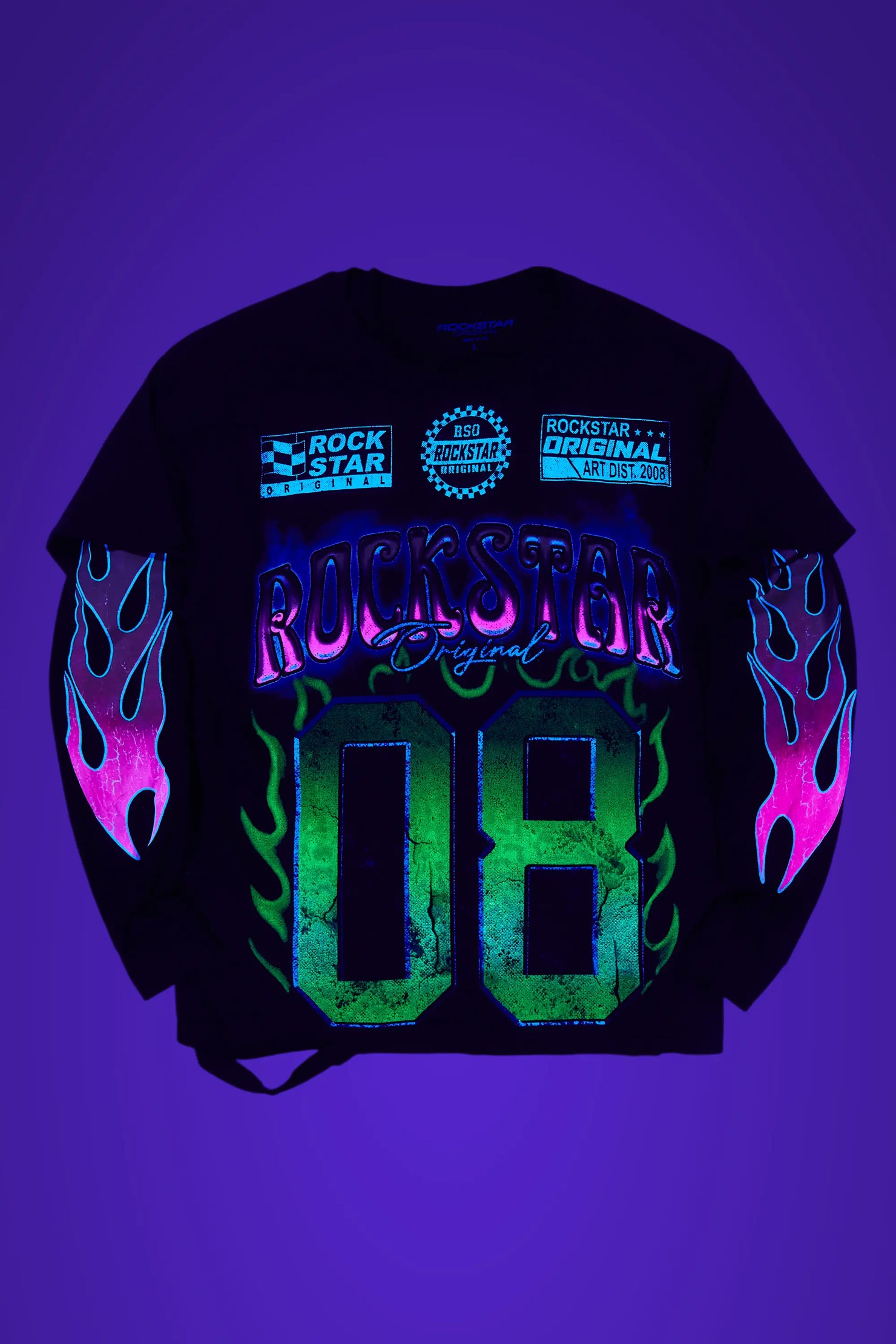 Quito Black Double Layer Graphic T-Shirt