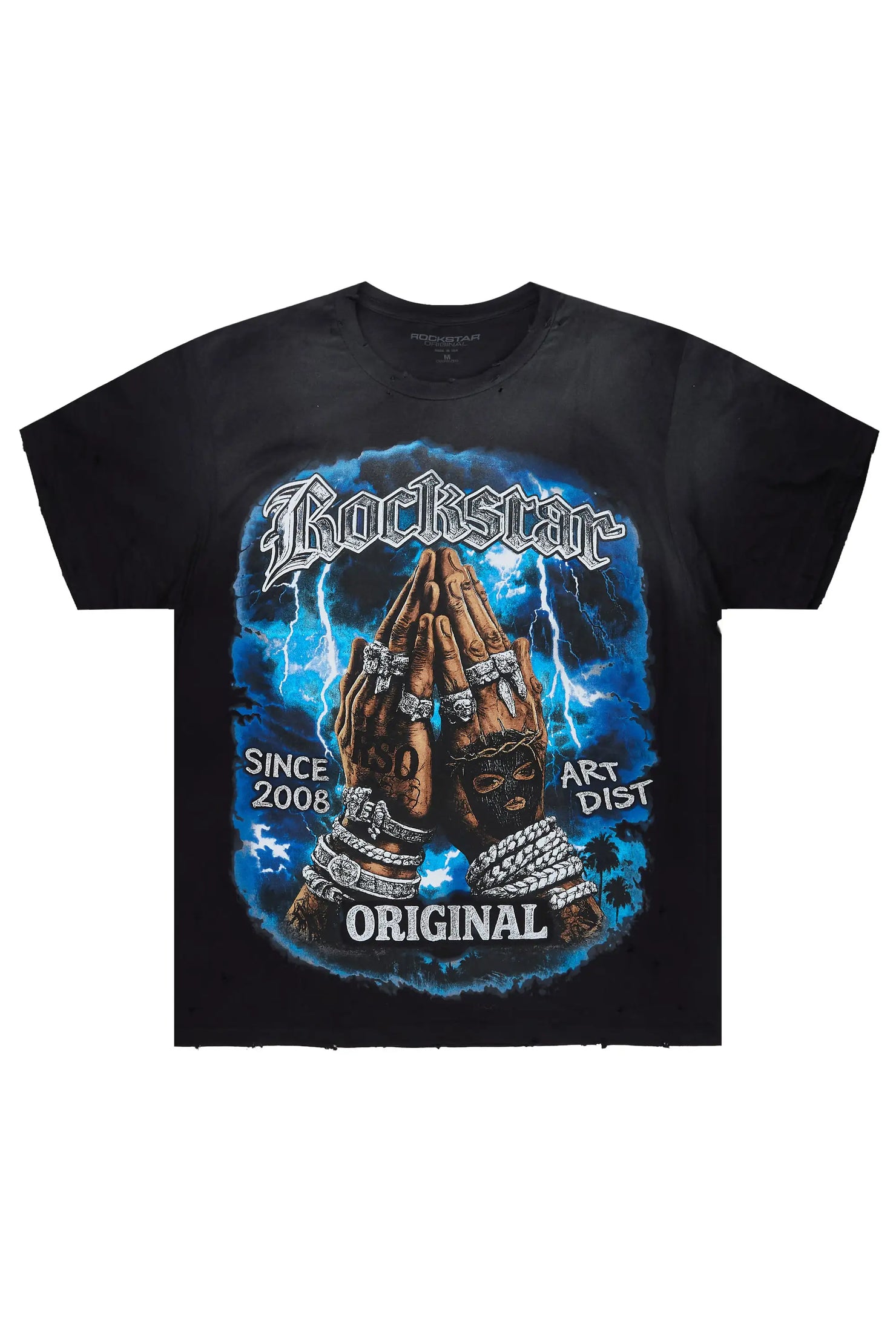 Thorne Black Oversized Graphic T-Shirt