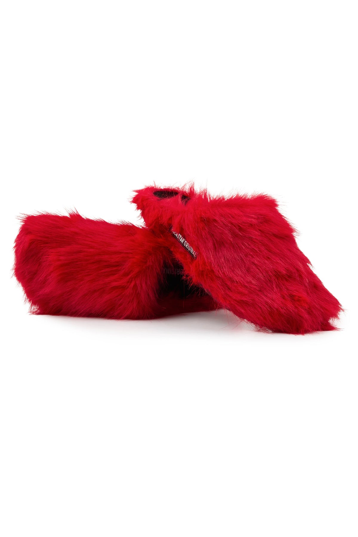 Mens Lanuga Red Fur Mule