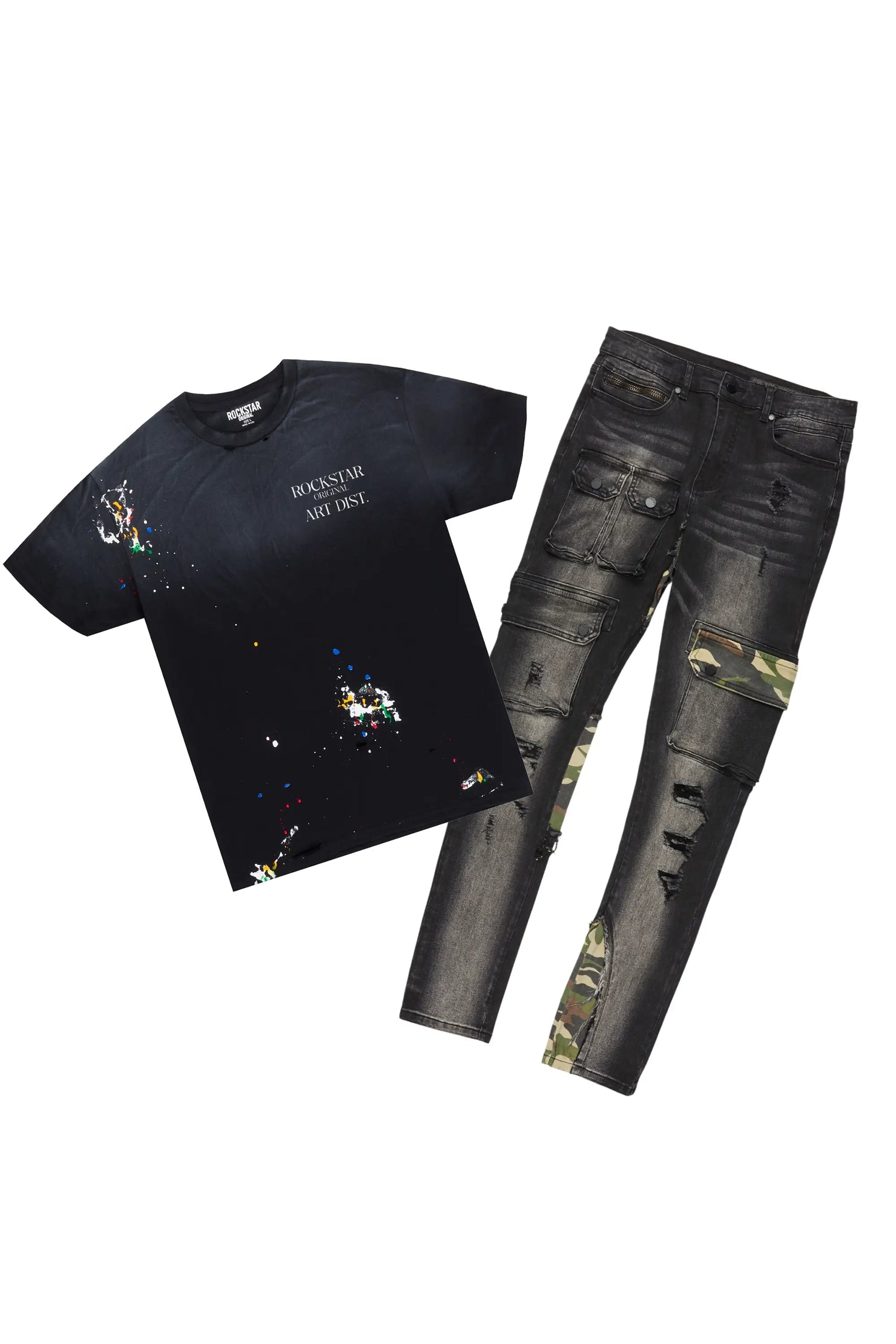 Palmer Black/Grey T-Shirt & Zeta Slim Fit Jean Bundle