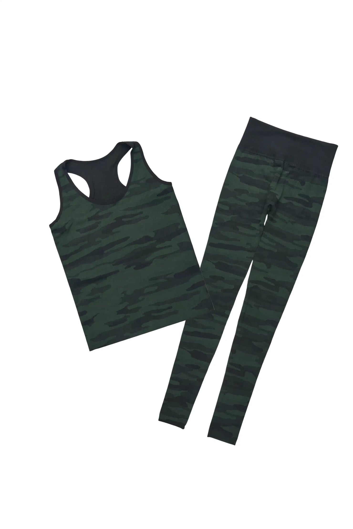 Camry Green Camo Tank Active Set