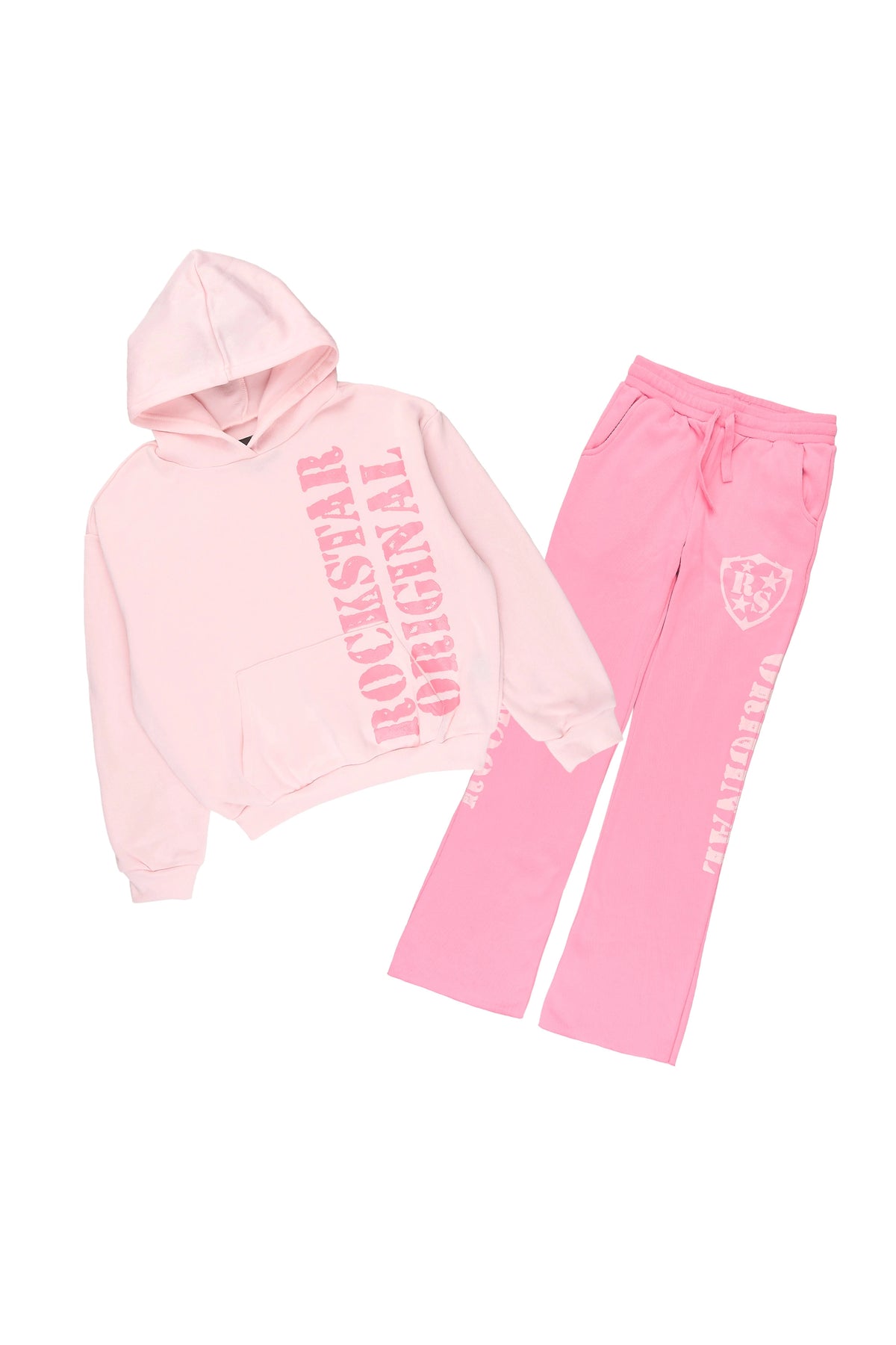 Girls Zinvora Light Pink/Bubblegum Hoodie Track Set