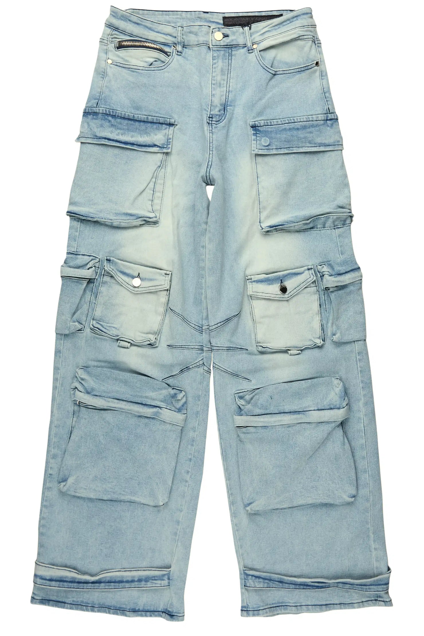 Mahesh Blue Baggy Cargo Jean