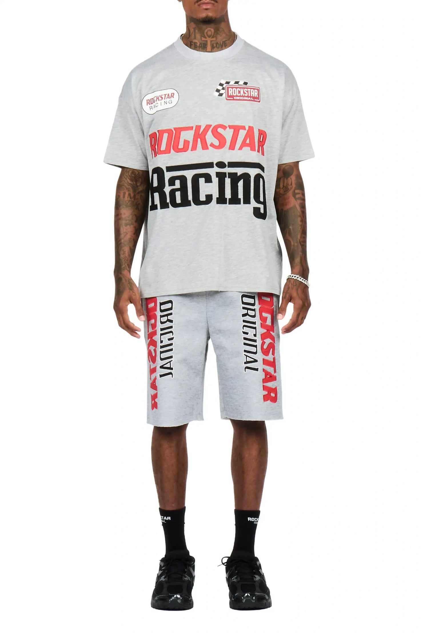 Spiller Heather Grey T-Shirt/Short Set
