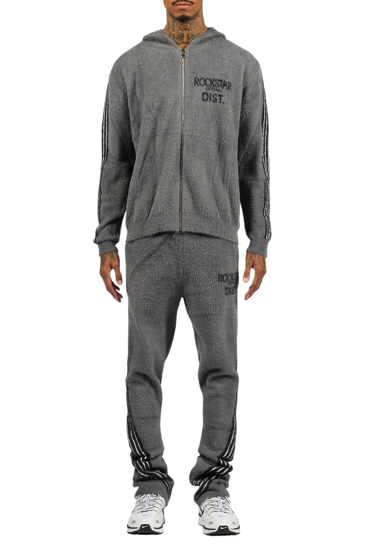 Levin Grey Hoodie Baggy Track Set