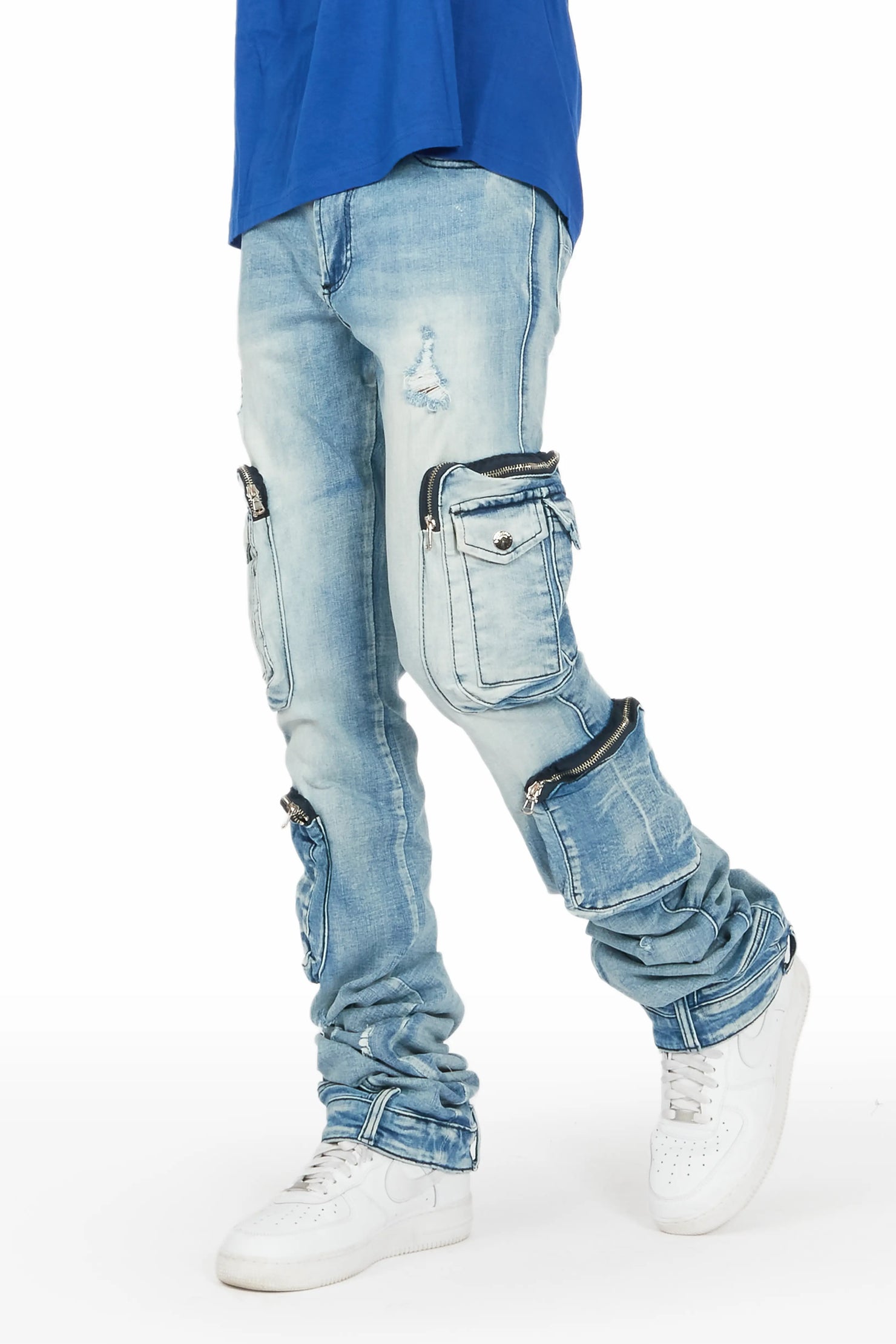 Sutton Blue Super Stacked Flare Jean