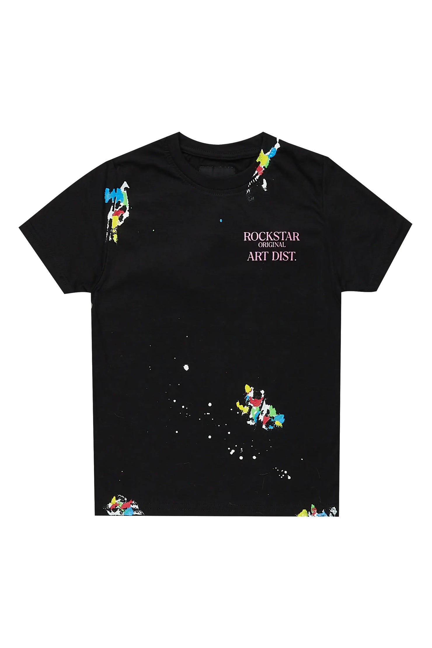 Girls Palmira Black/Pink Graphic T-Shirt