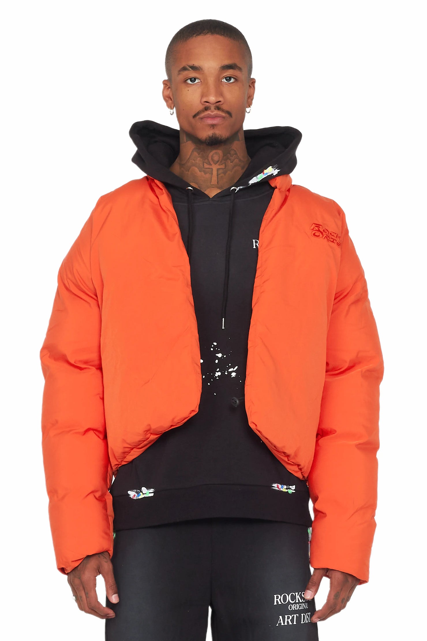 Damien Orange Puffer Jacket