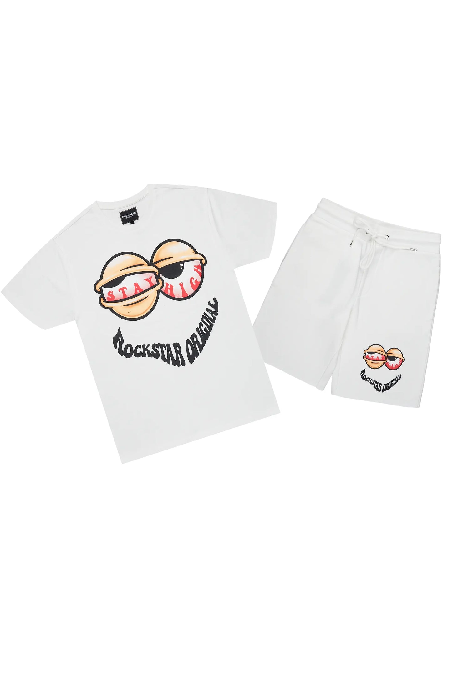 Highya White T-Shirt/Short Set