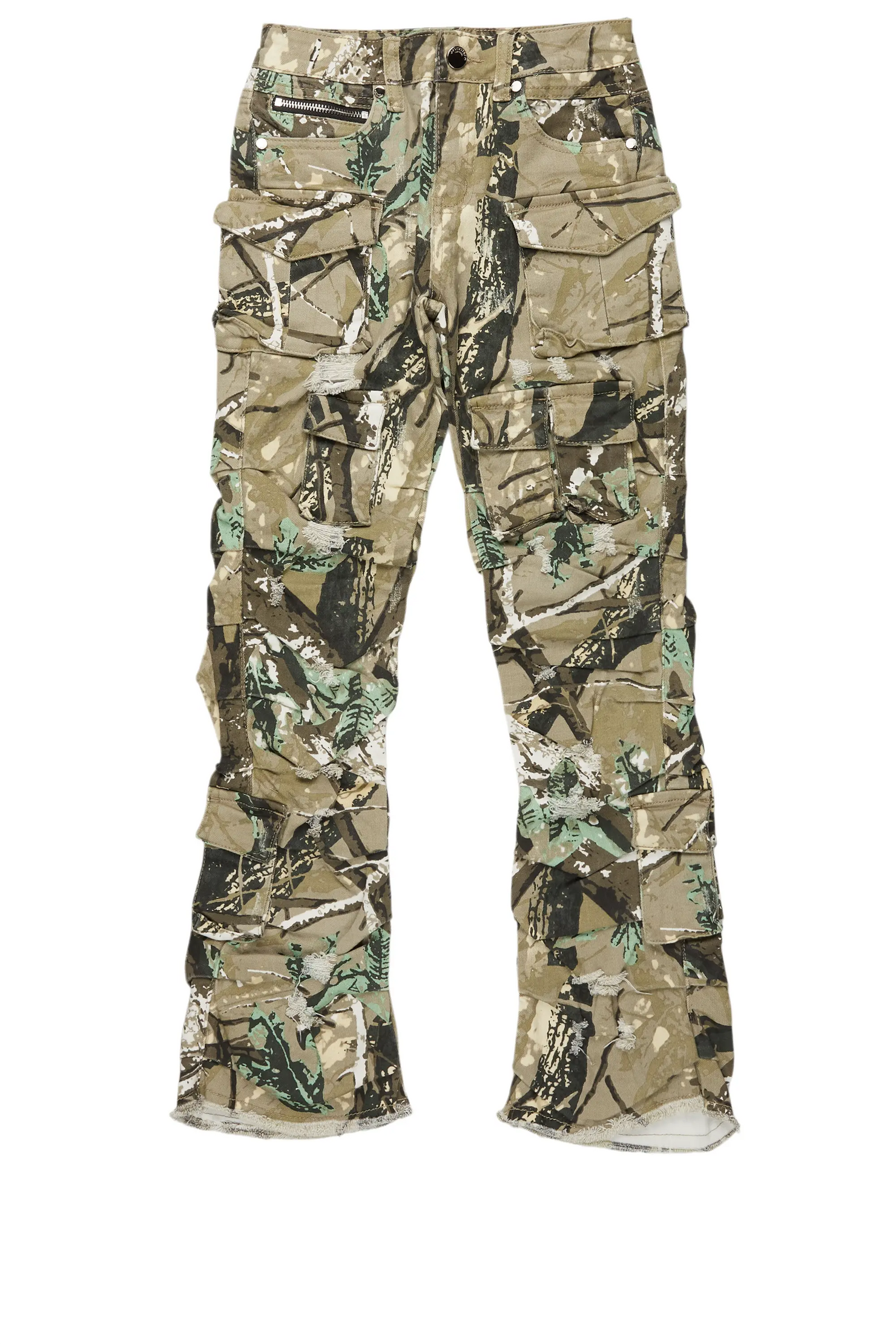 Boys Gentry Tree Camo Stacked Flare Jean