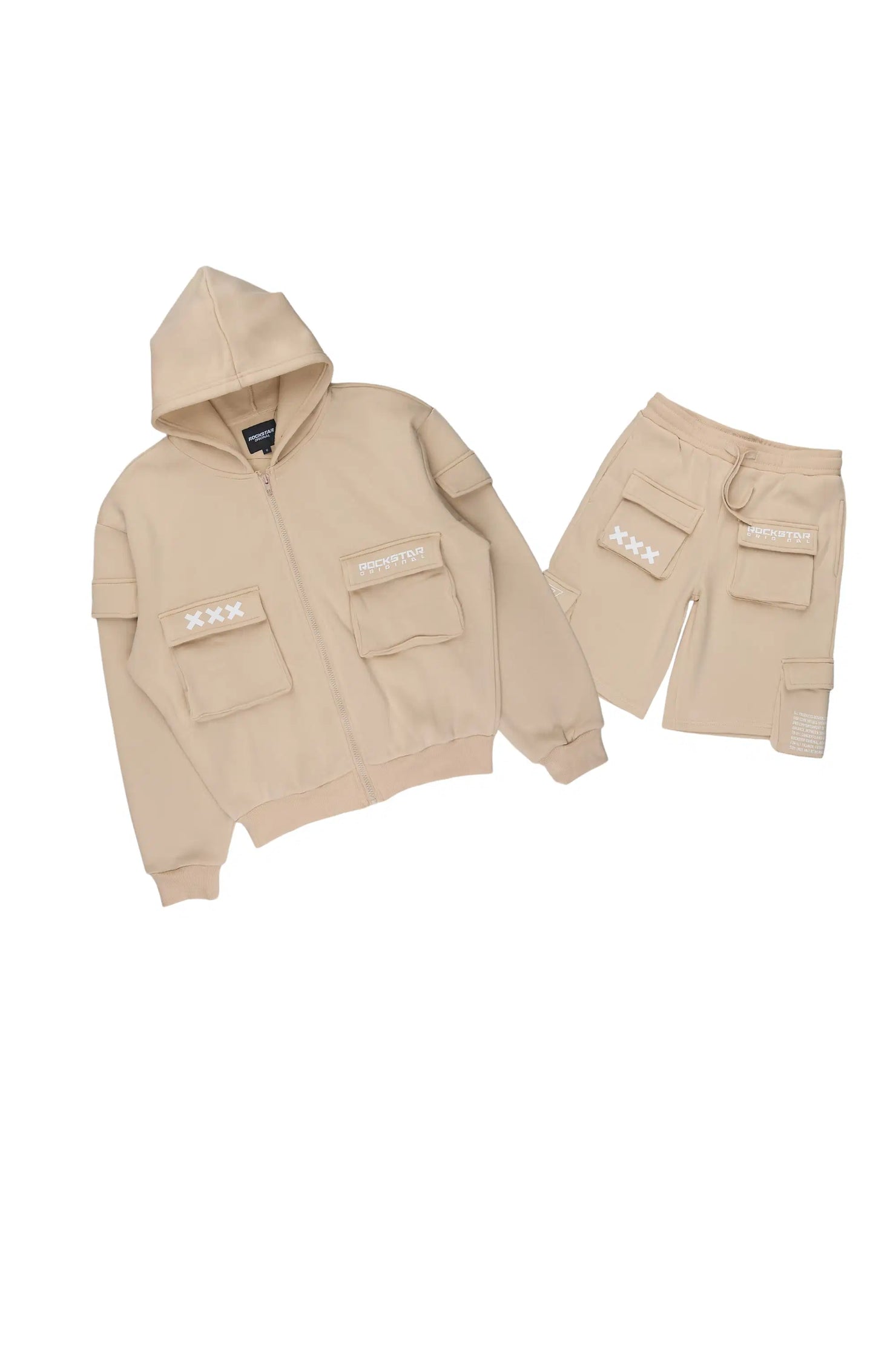 Boys Natan Beige Cargo Short Set