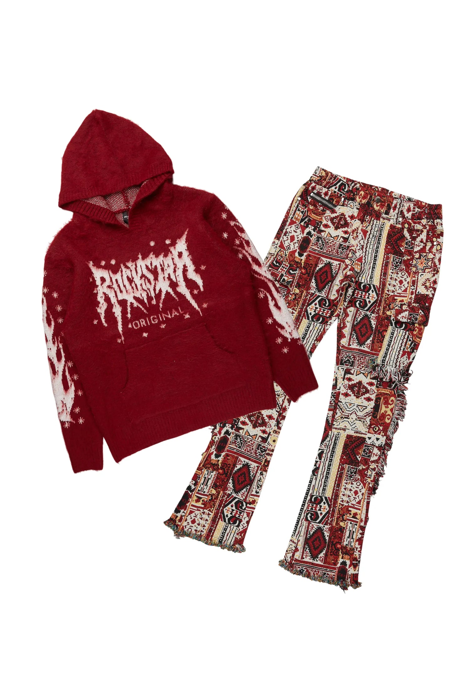Raymond Red Mohair Hoodie & Ayami Tapestry Jean Bundle