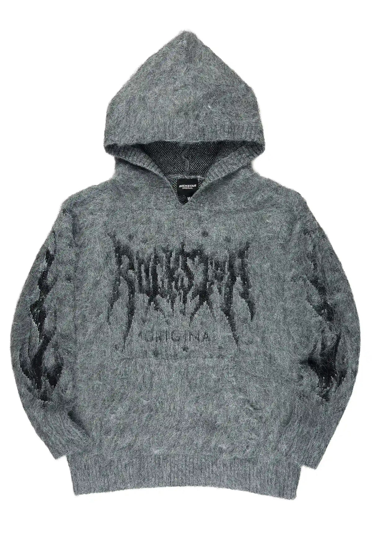 Raymond Grey Graphic Knitted Hoodie