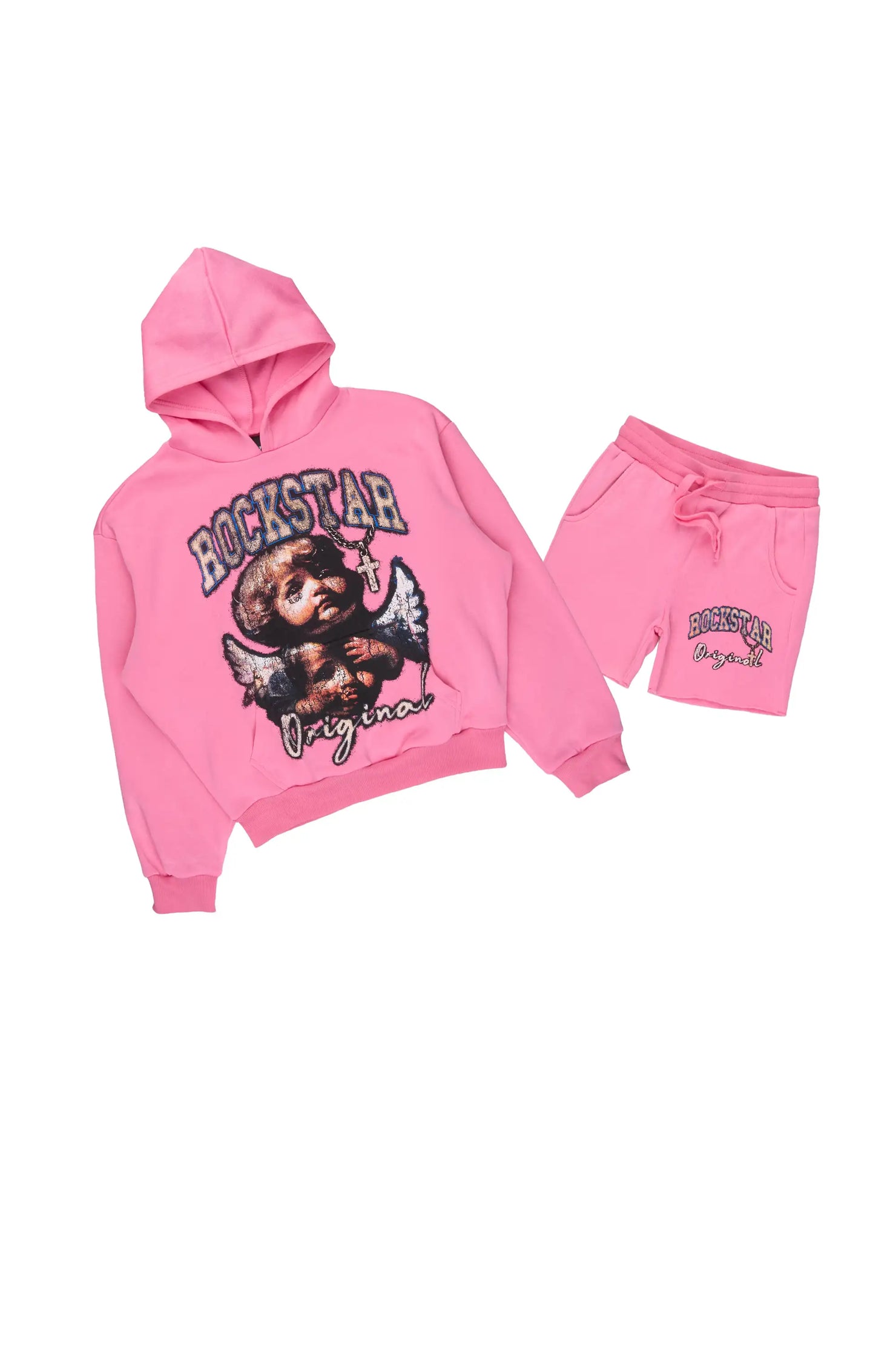 Girls Jovala Bubblegum Hoodie Short Set