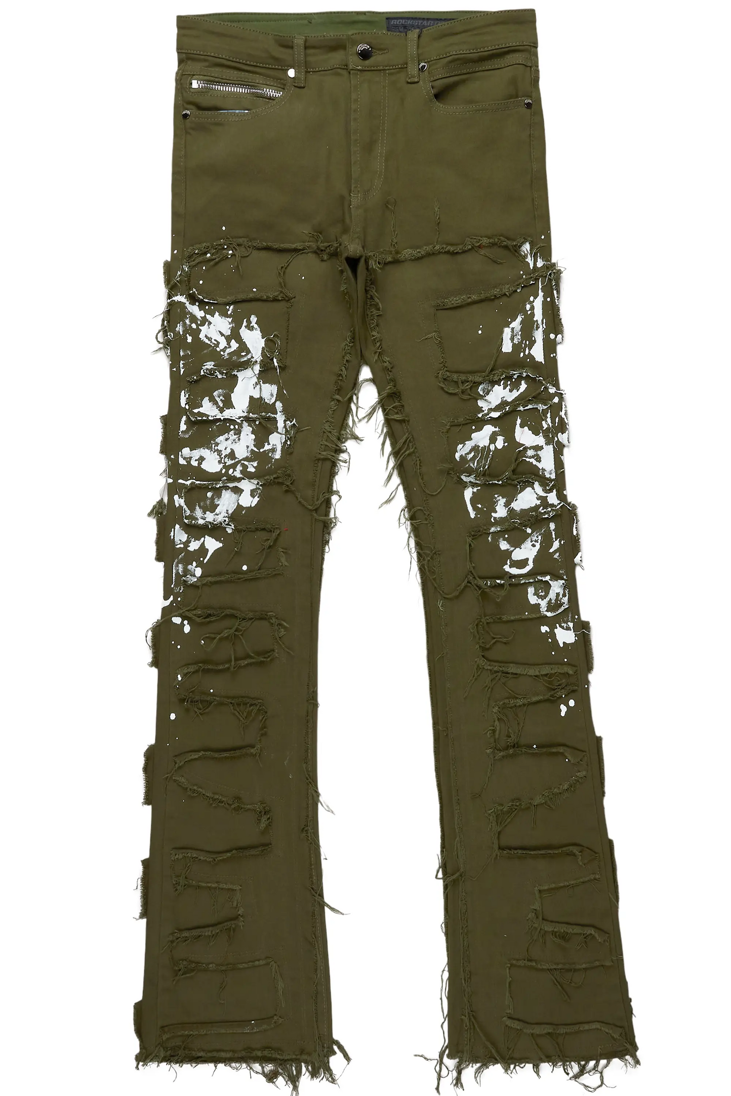Fumitto Green Painter Stacked Flare Jean