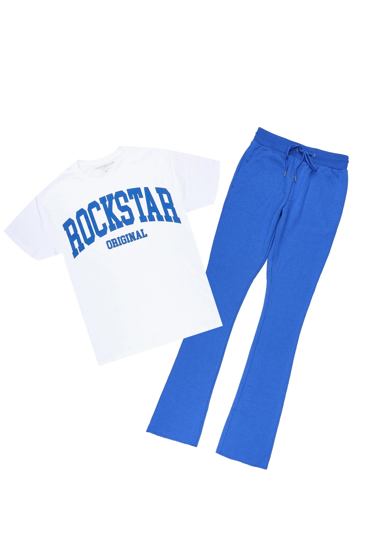 Rayray 2.0 White/Royal Blue T-Shirt/ Relaxed Track Set