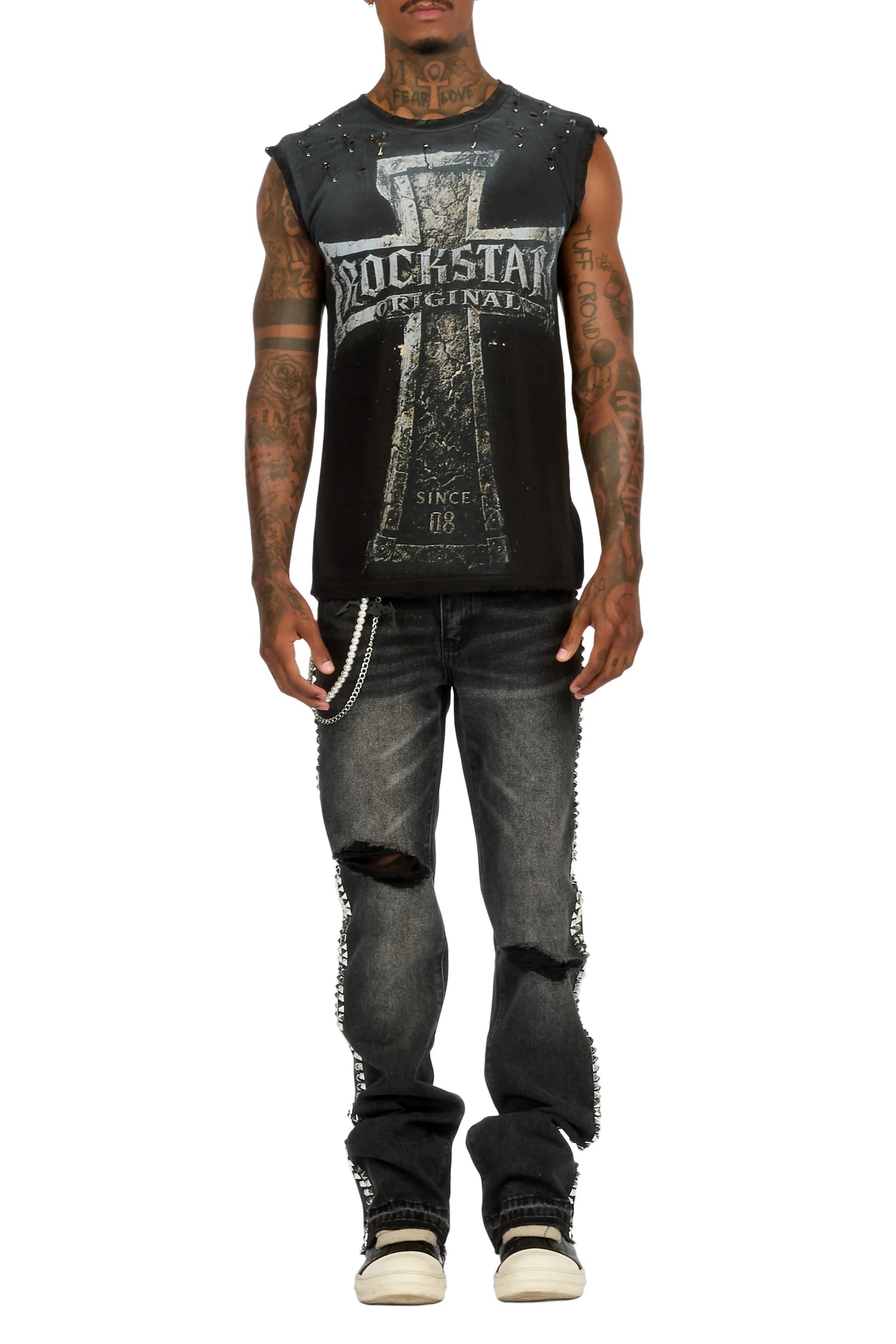 Tyce Black Pearl Stacked Fit Jean