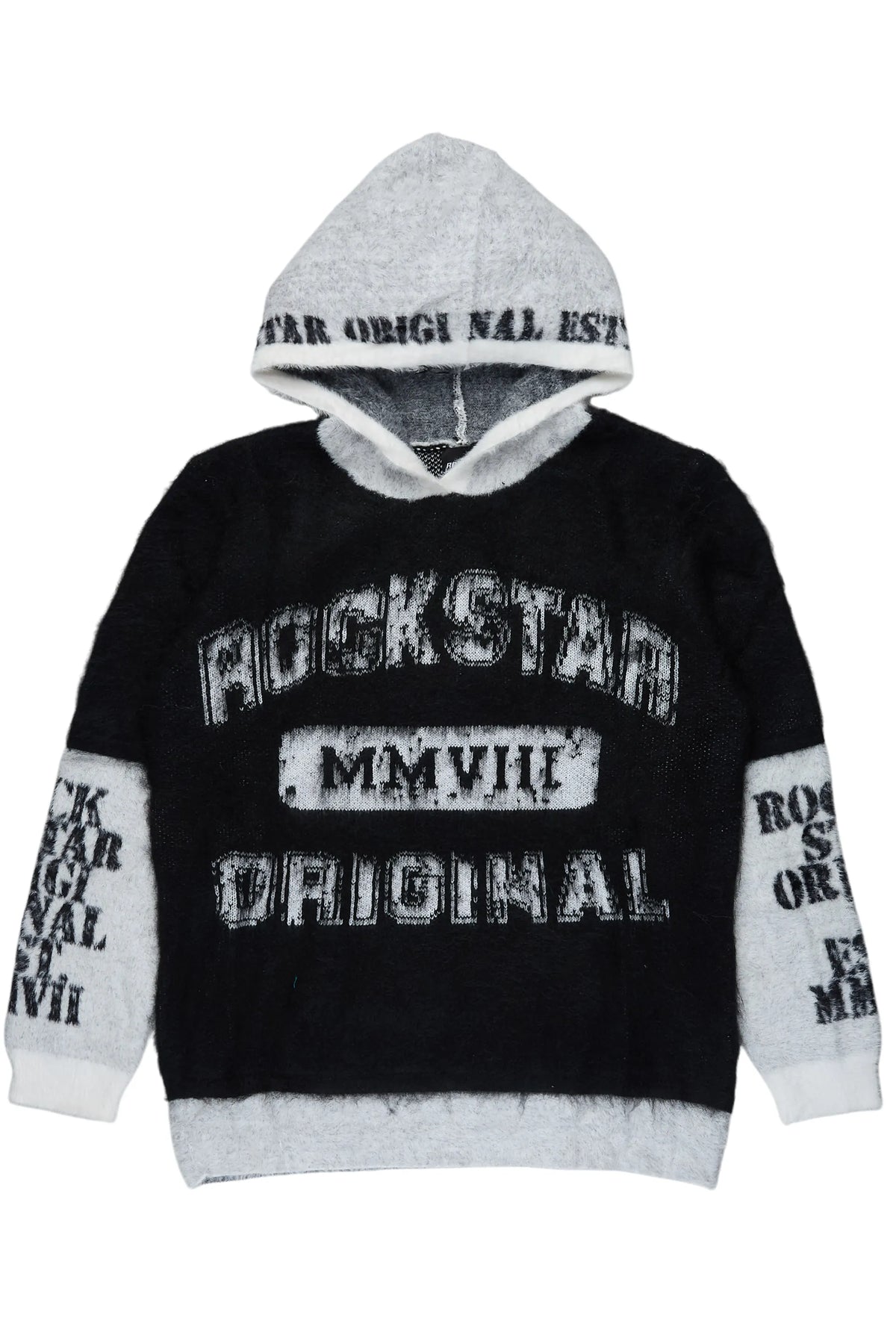 Steri Black Mohair Graphic Hoodie