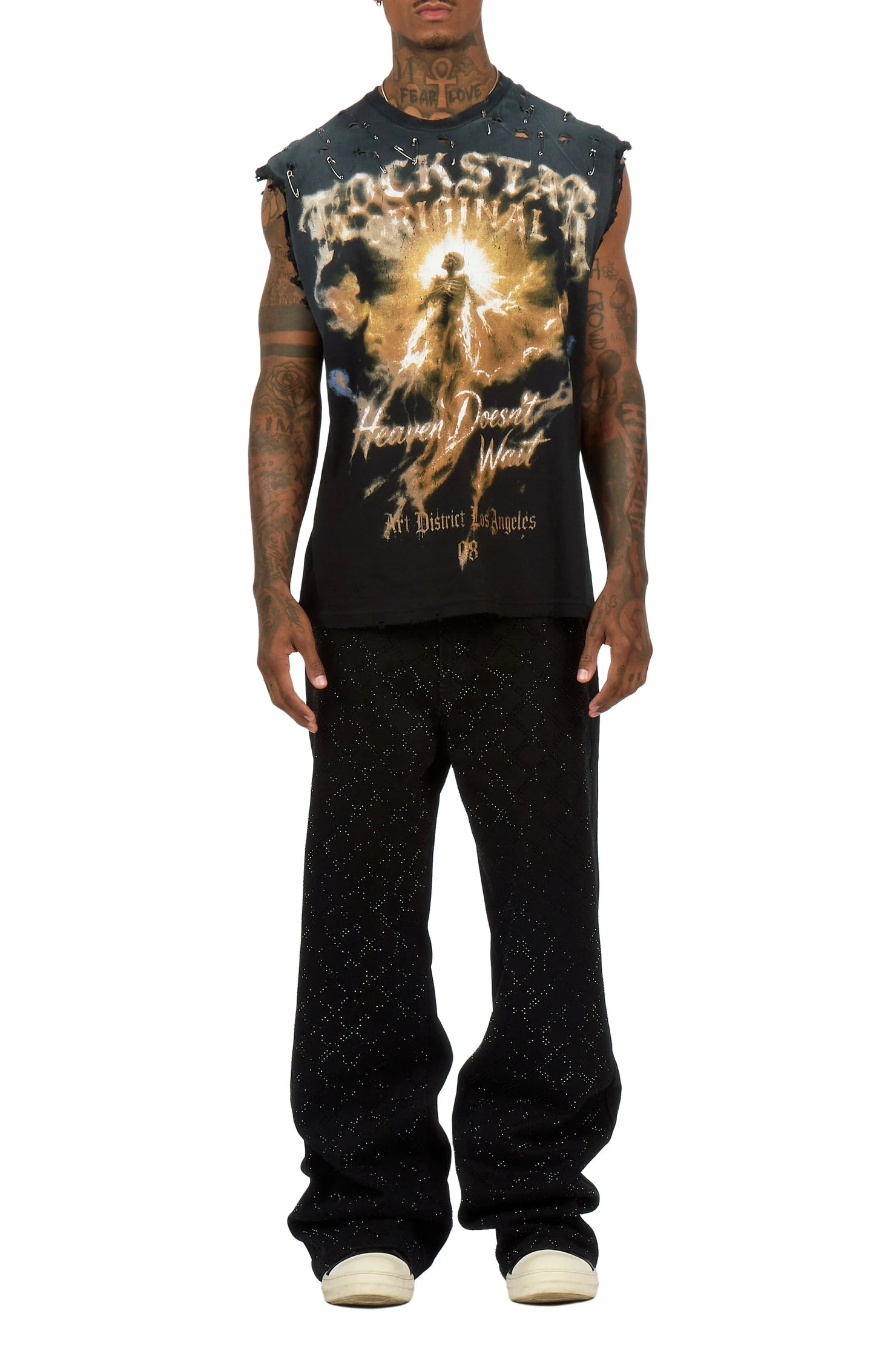 Lyrik Black Rhinestone Baggy Fit Jean