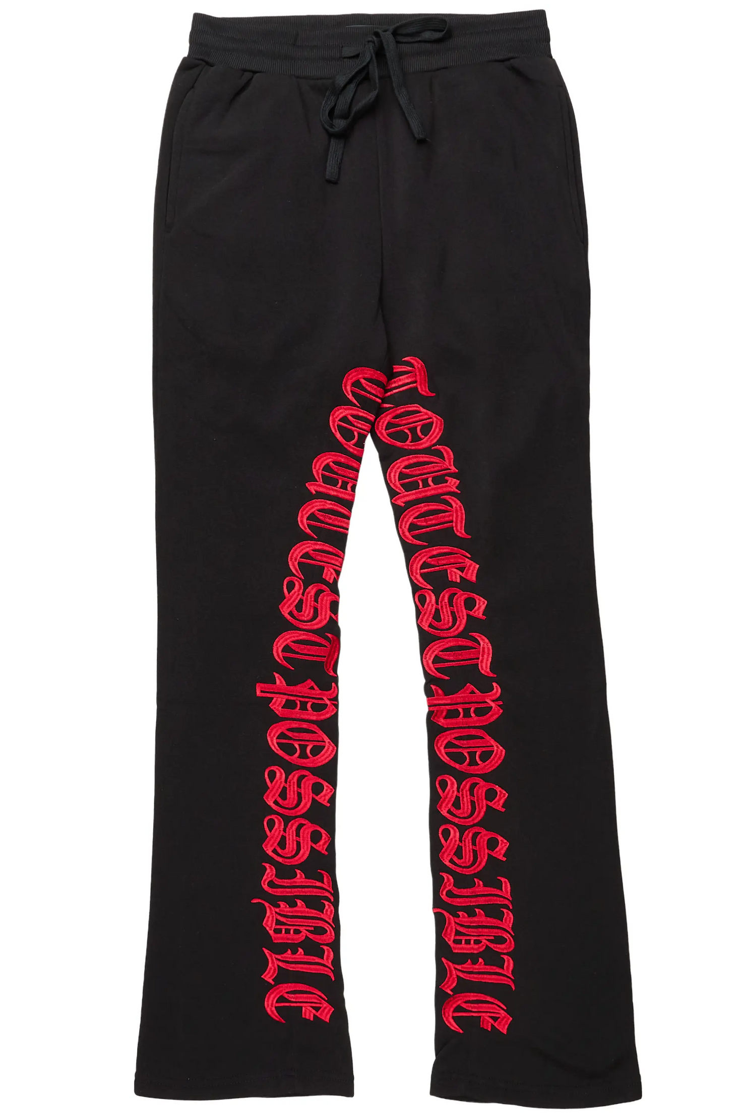 Konnor Black/Red Stacked Flare Pants