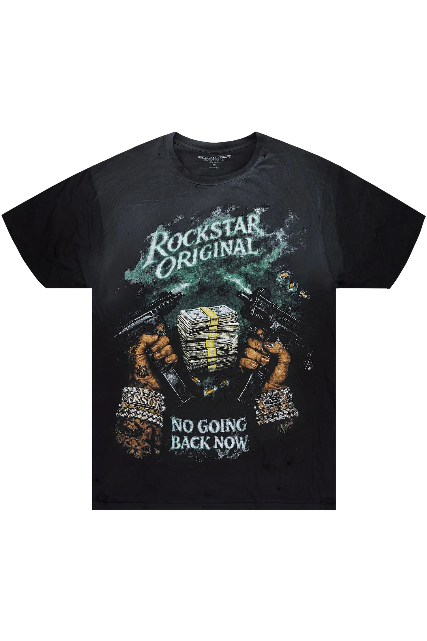 Nakota Black Oversized Graphic T-Shirt