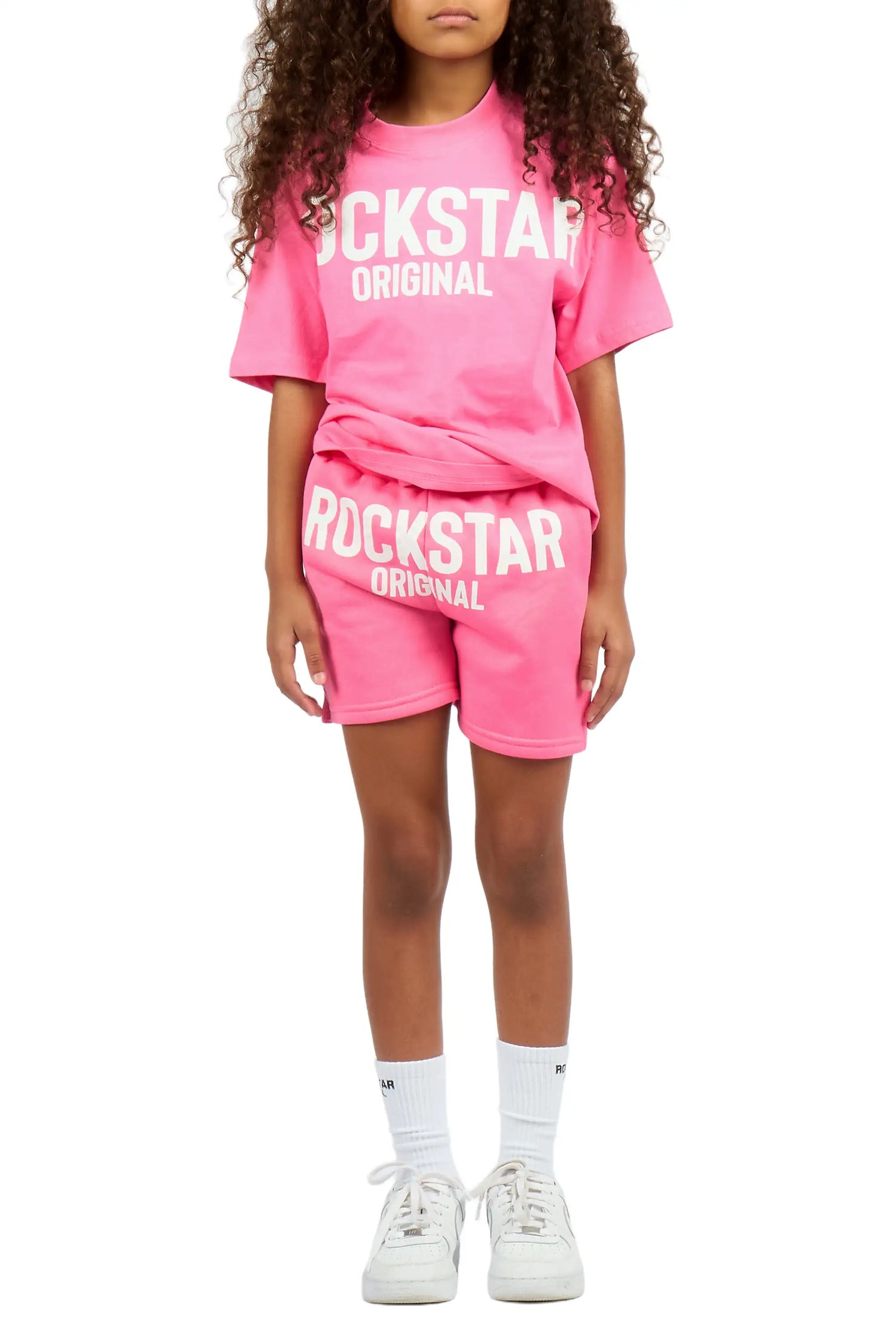 Girls Sabrina Pink/Pink Short Set