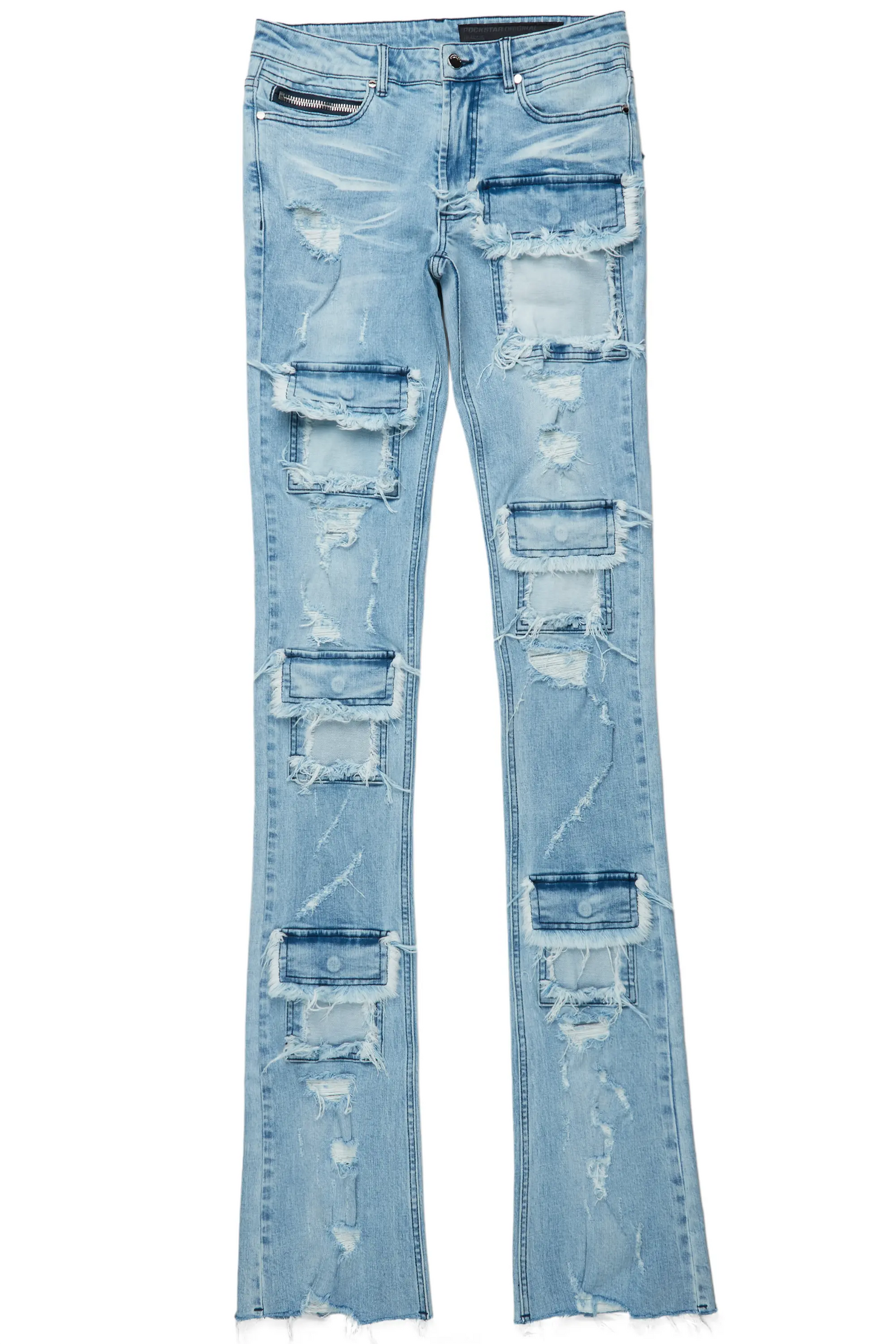 Petrus Blue Super Stacked Flare Jean