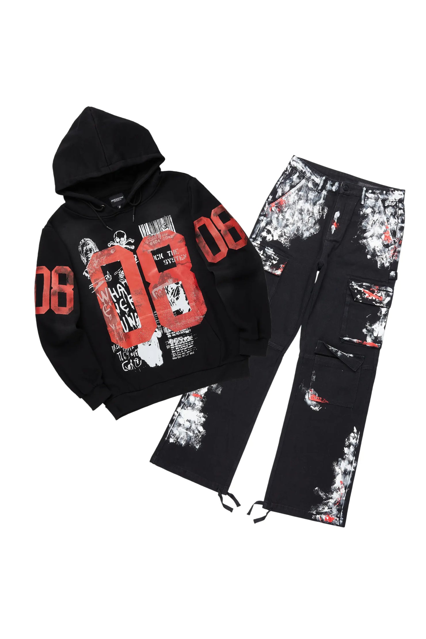 Grill Black Hoodie/Baggy Fit Jean Bundle