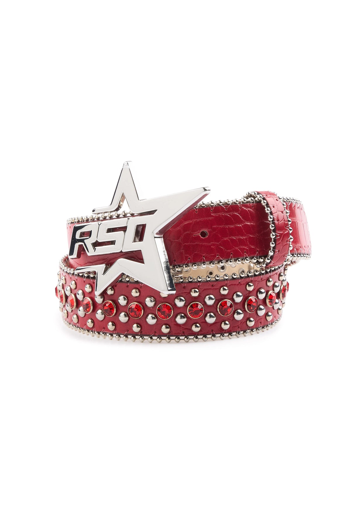 Timika Red Rhinestone Belt